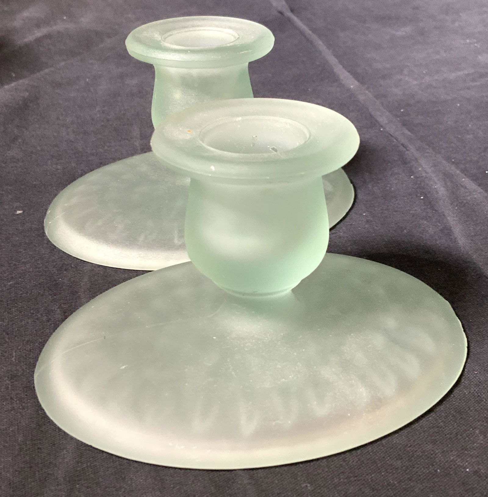 Frosted Glass Pair Chandelier Holders (1 of 5)