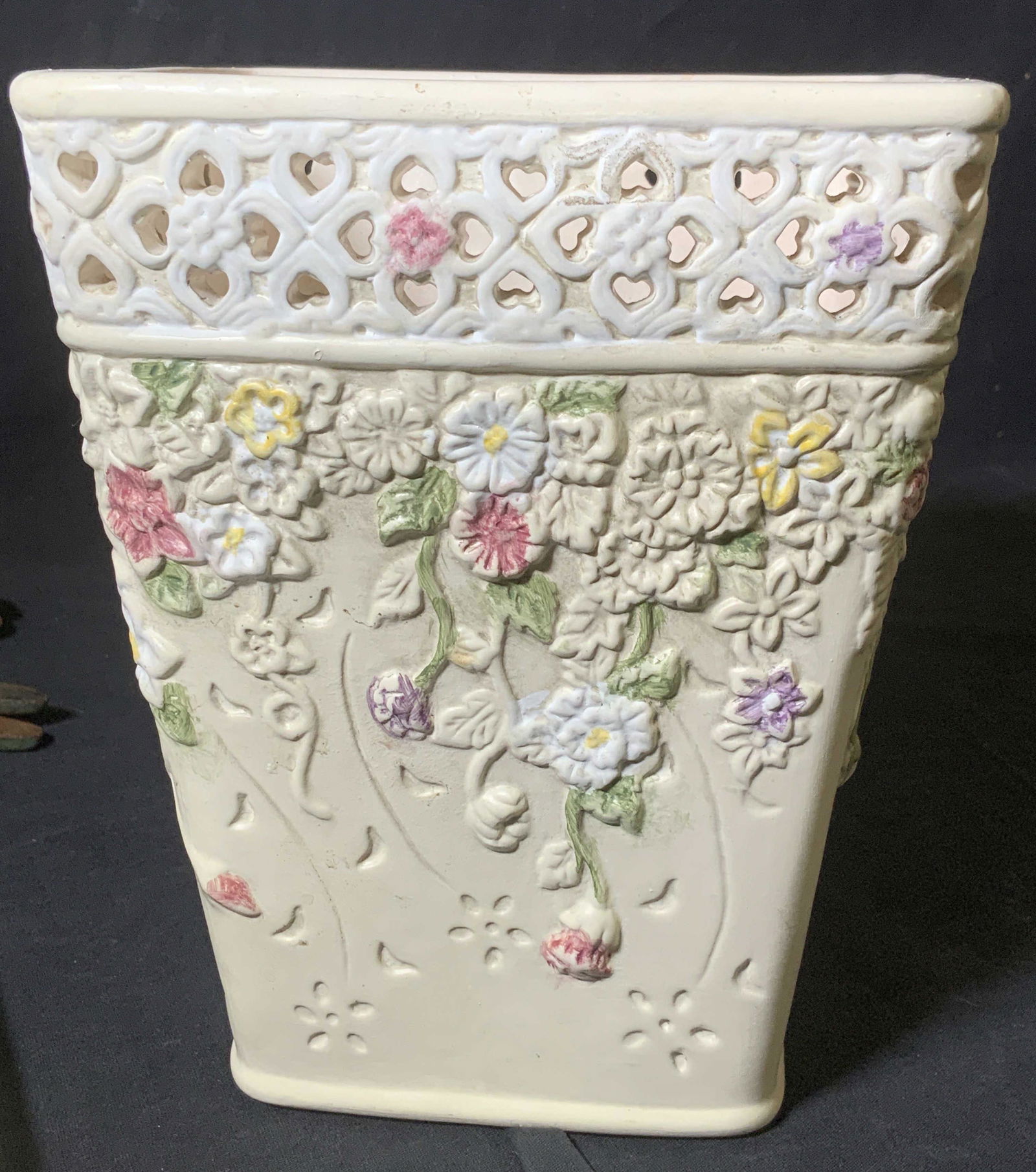 Floral Victorian Style Porcelain Flower Pot (1 of 5)