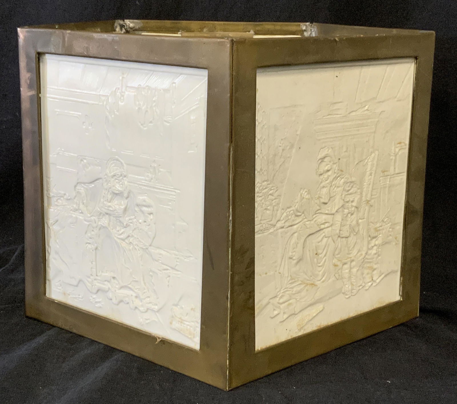 Vintage Brass & Ceramic Candle Shade (1 of 9)