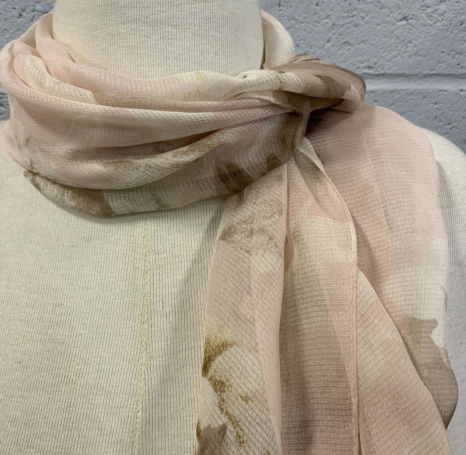 ECHO Floral Patterned Silk Scarf (1 of 6)