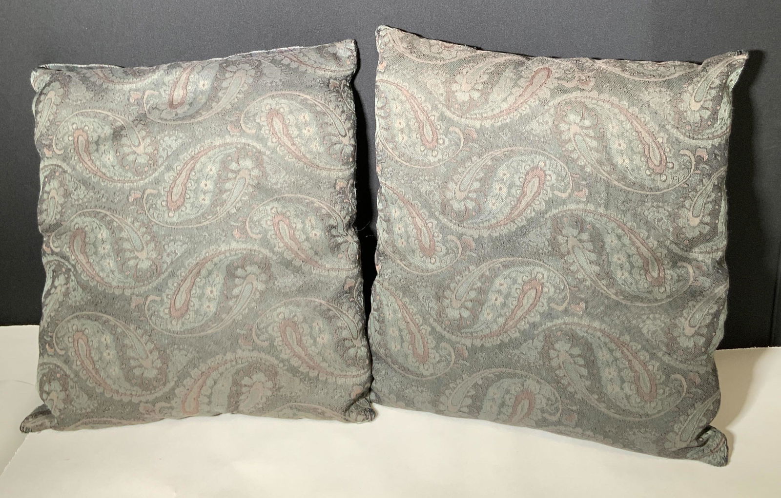 Pair Paisley Print Throw Pillows (1 of 12)
