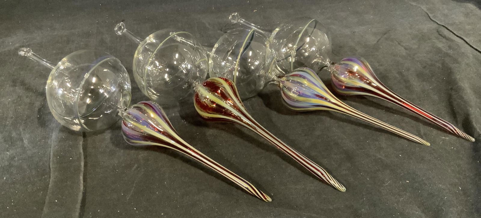 Group Lot 4 Signed Glass Christmas Ornaments (1 of 6)