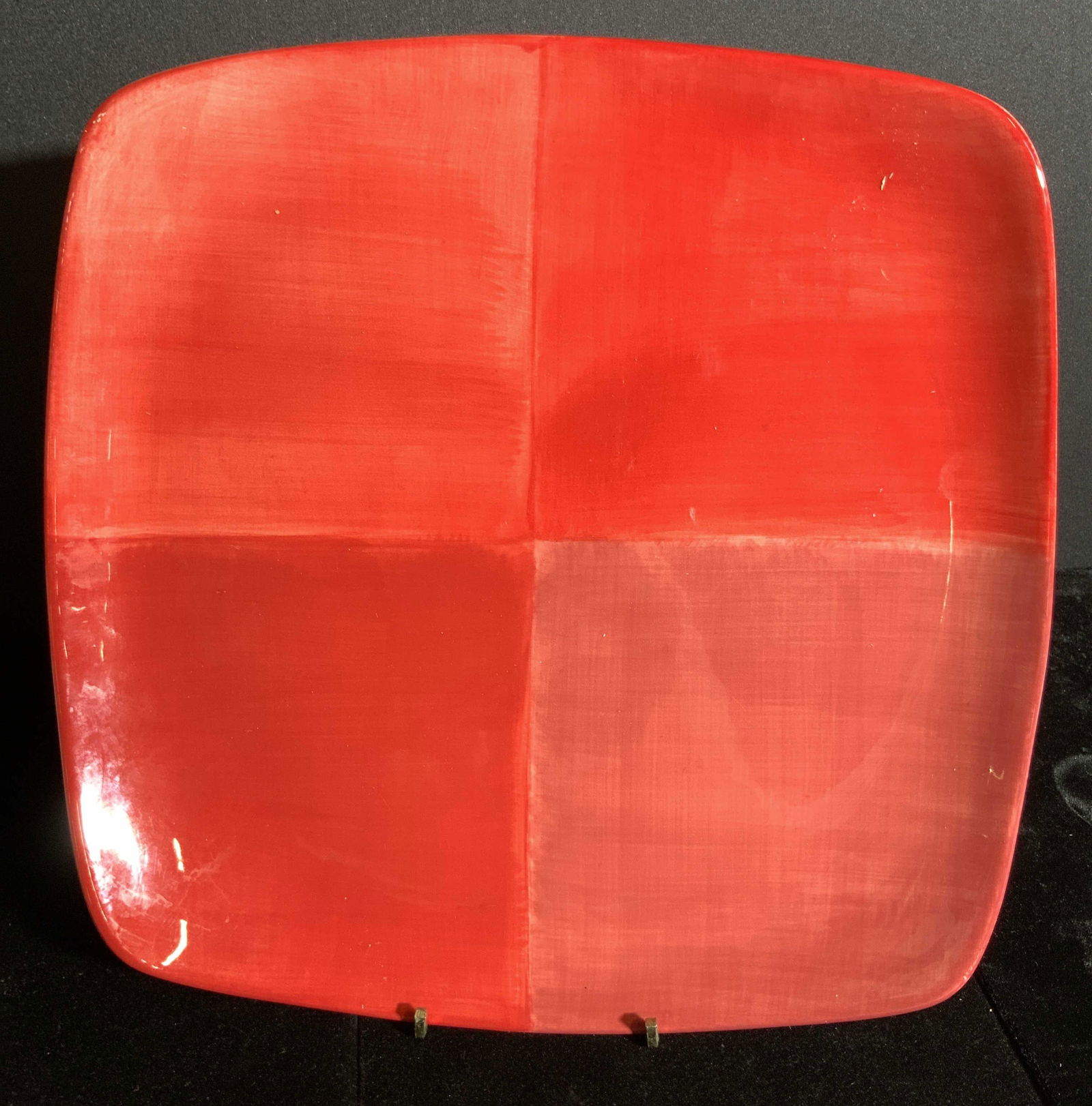 QUADRETTINI Signed Hand Crafted Ceramic Plate (1 of 9)