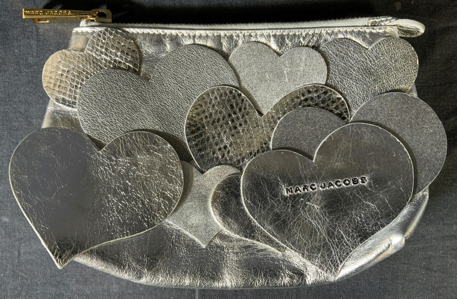 MARC JACOBS Metallic Hearts Leather Clutch (1 of 7)