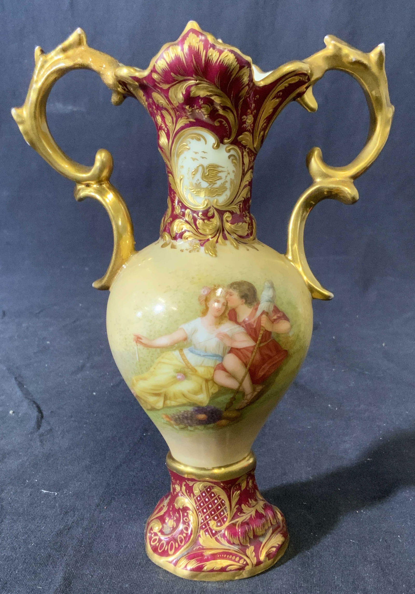 Trademarked ROYAL VIENNA Ceramic Urn (1 of 6)