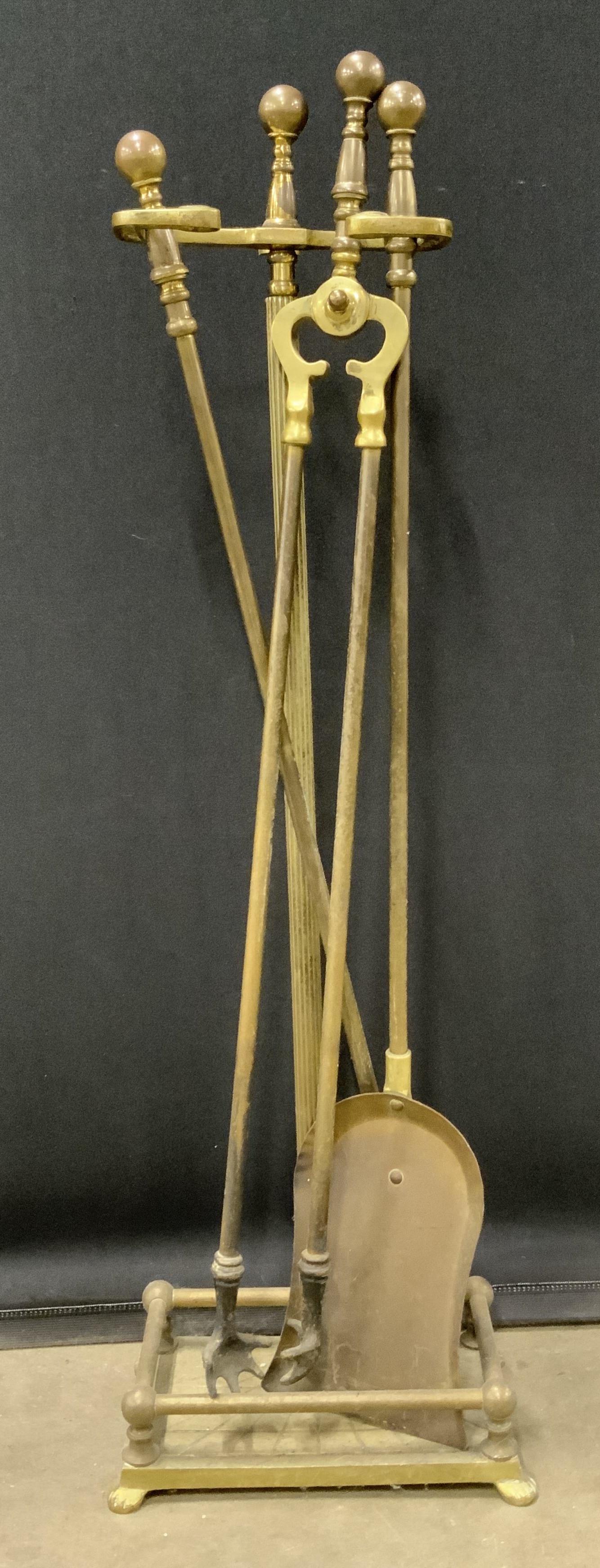 Lot 4 Brass Fireplace Accessories (1 of 5)