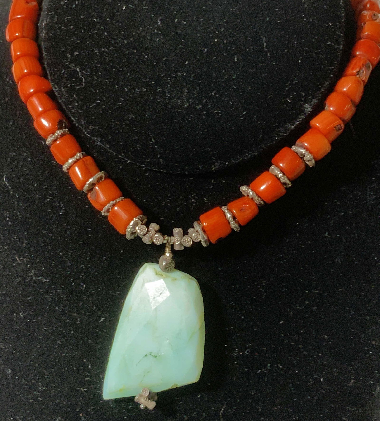 Artisanal Aqua Stone pendant Necklace, Jewelry (1 of 5)
