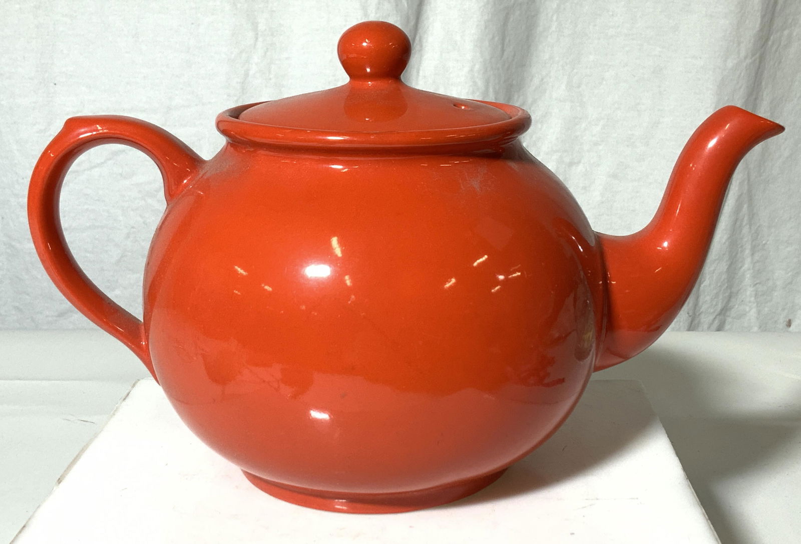 Arthur Wood Red Ceramic Teapot, England (1 of 5)