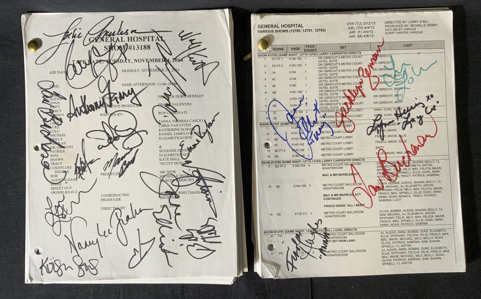 Lot 2 Signed General Hospital Scripts (1 of 9)