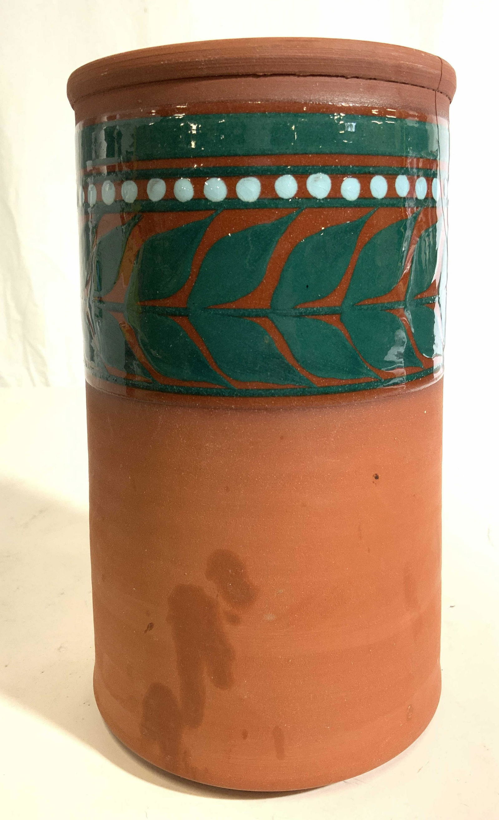 Signed Hand Painted Ceramic Vase (1 of 8)