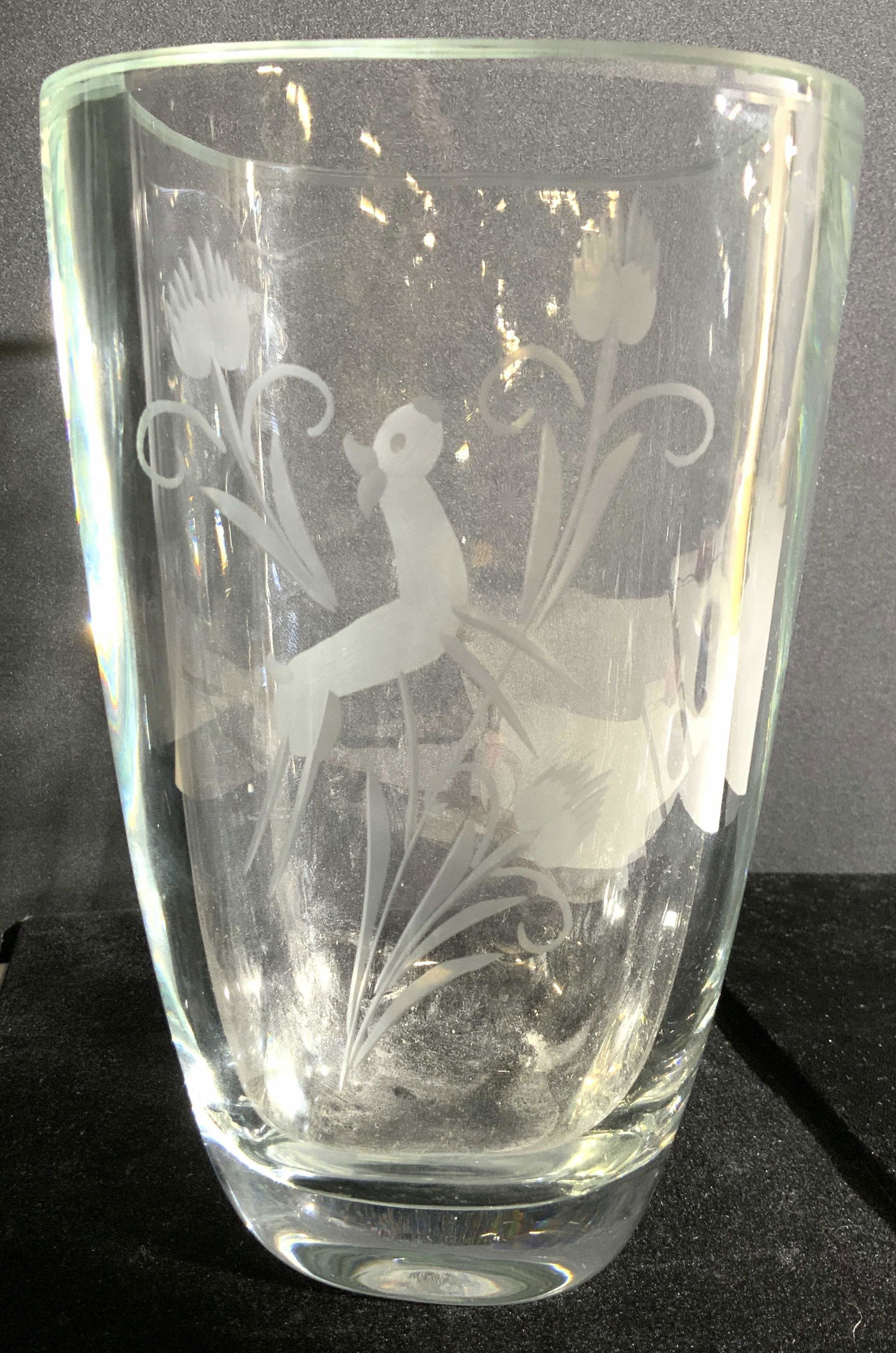 Thick Walled Vase W Frosted Detail (1 of 8)