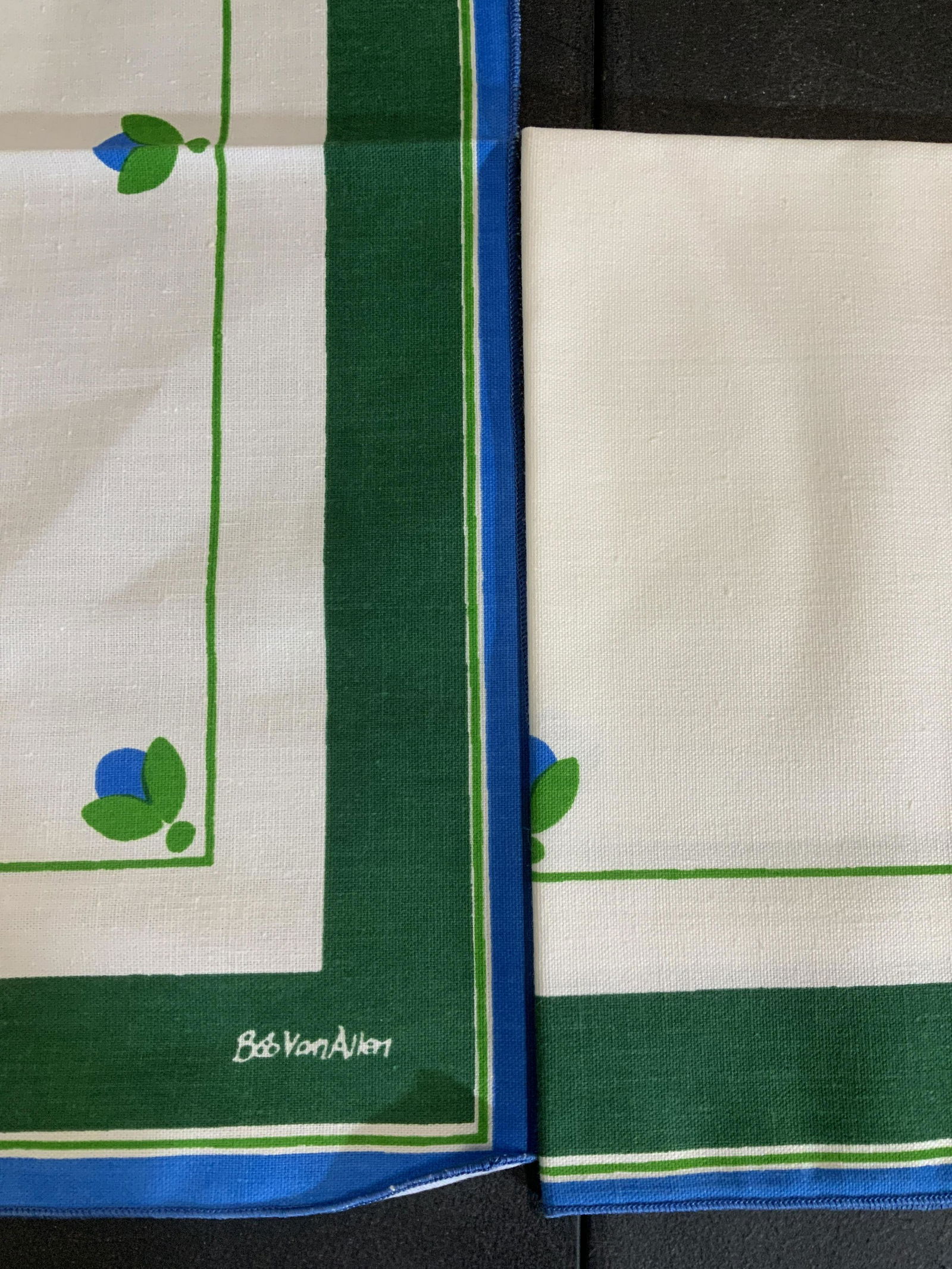 Set 4 BOB VAN ALLEN Linen Table Napkins (1 of 6)