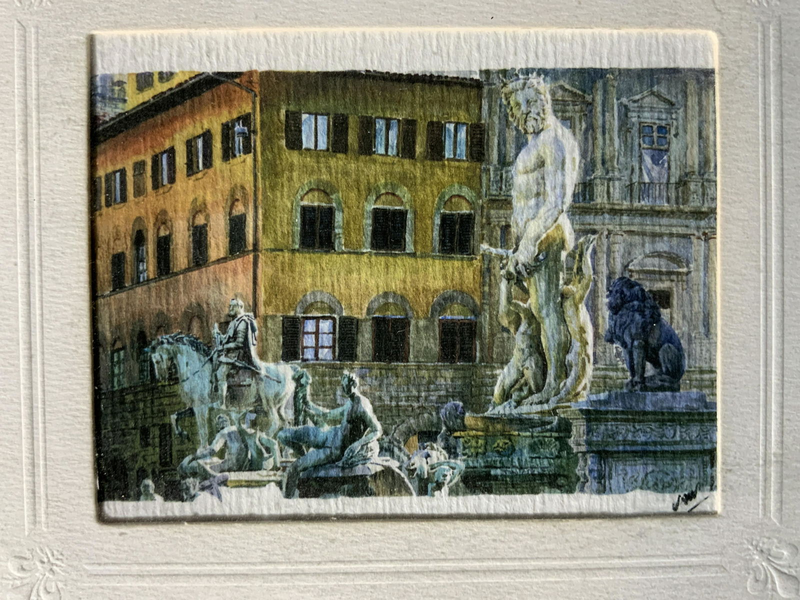 Pair Signed Lithographs of Florence (1 of 5)