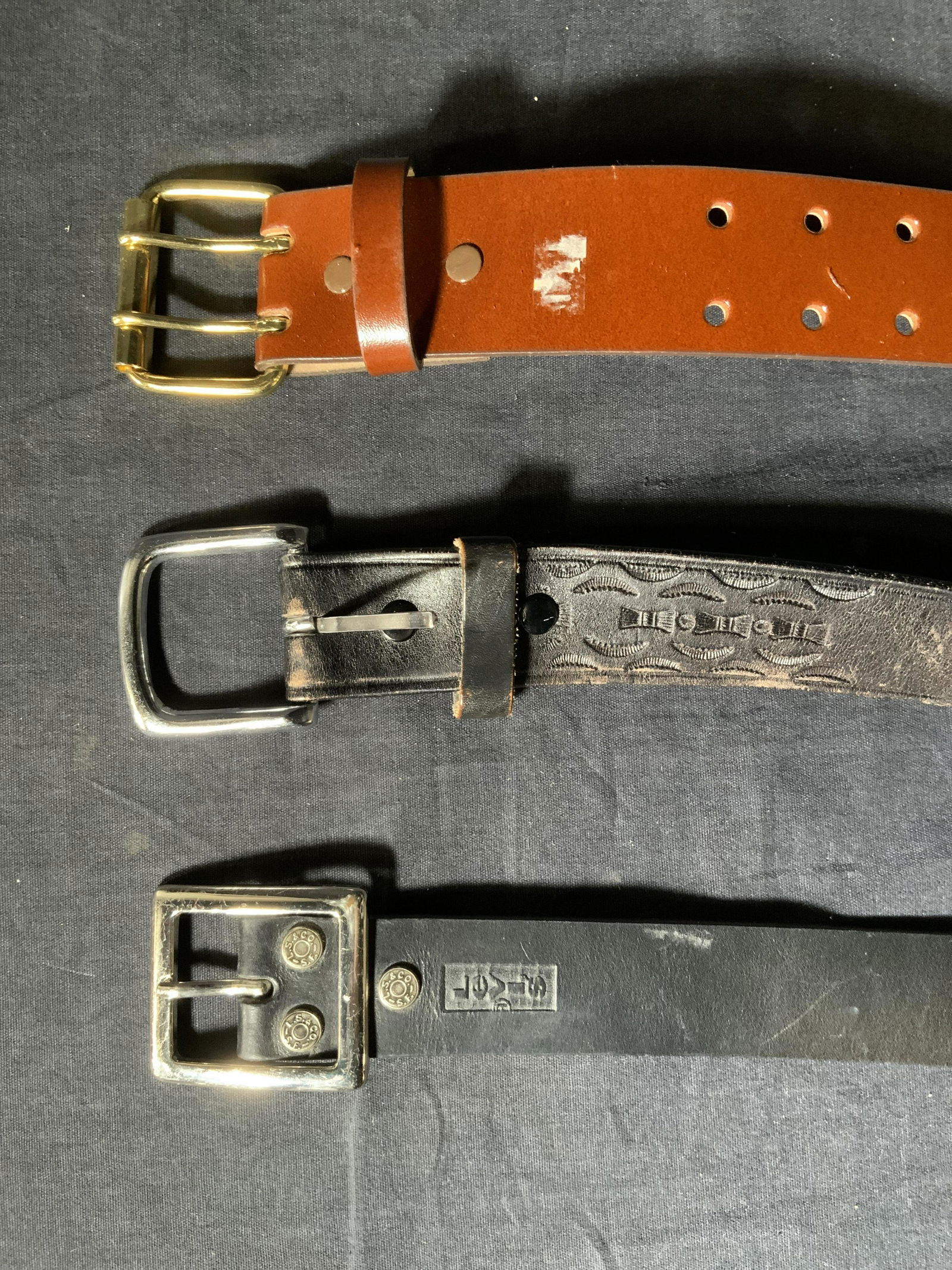 Lot 3 Leather Belts (1 of 6)
