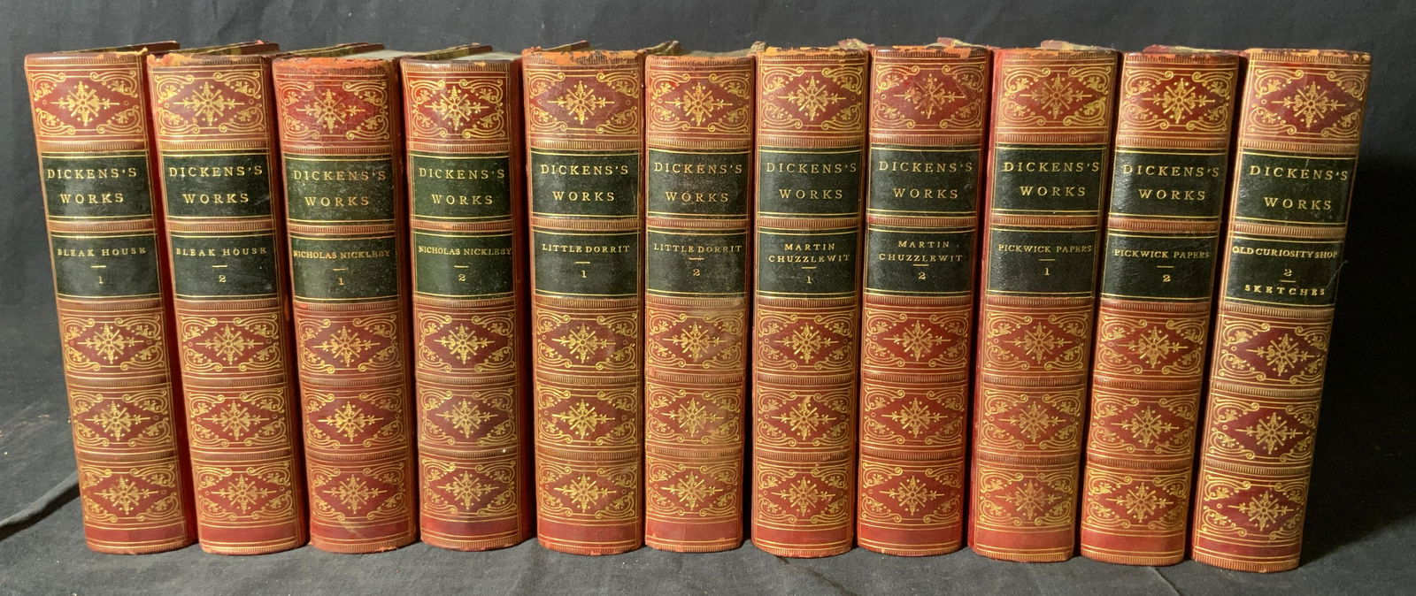 Lot 11 Antique Classic Books by Charles Dickens (1 of 7)