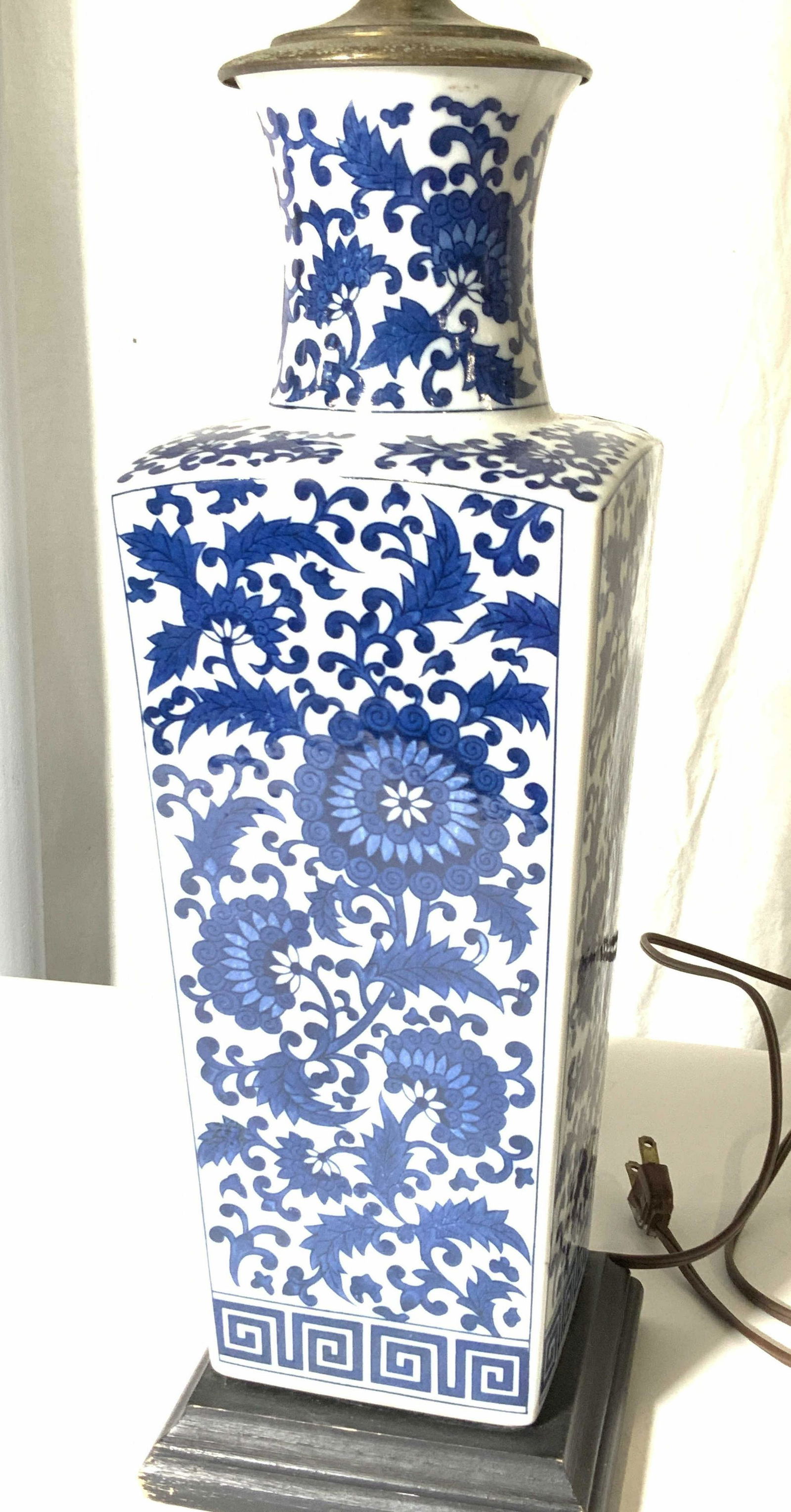 Blue & White Asian Porcelain Lamp (1 of 6)