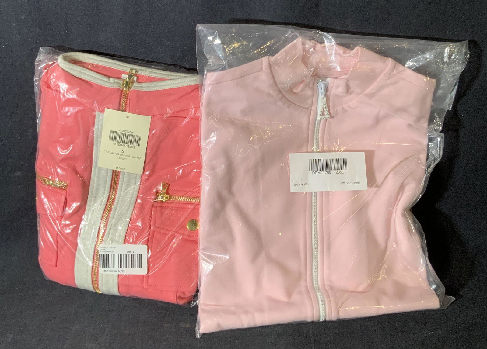 Lot 2 Never Worn Pink Ladies Zip-Up Sweaters (1 of 9)