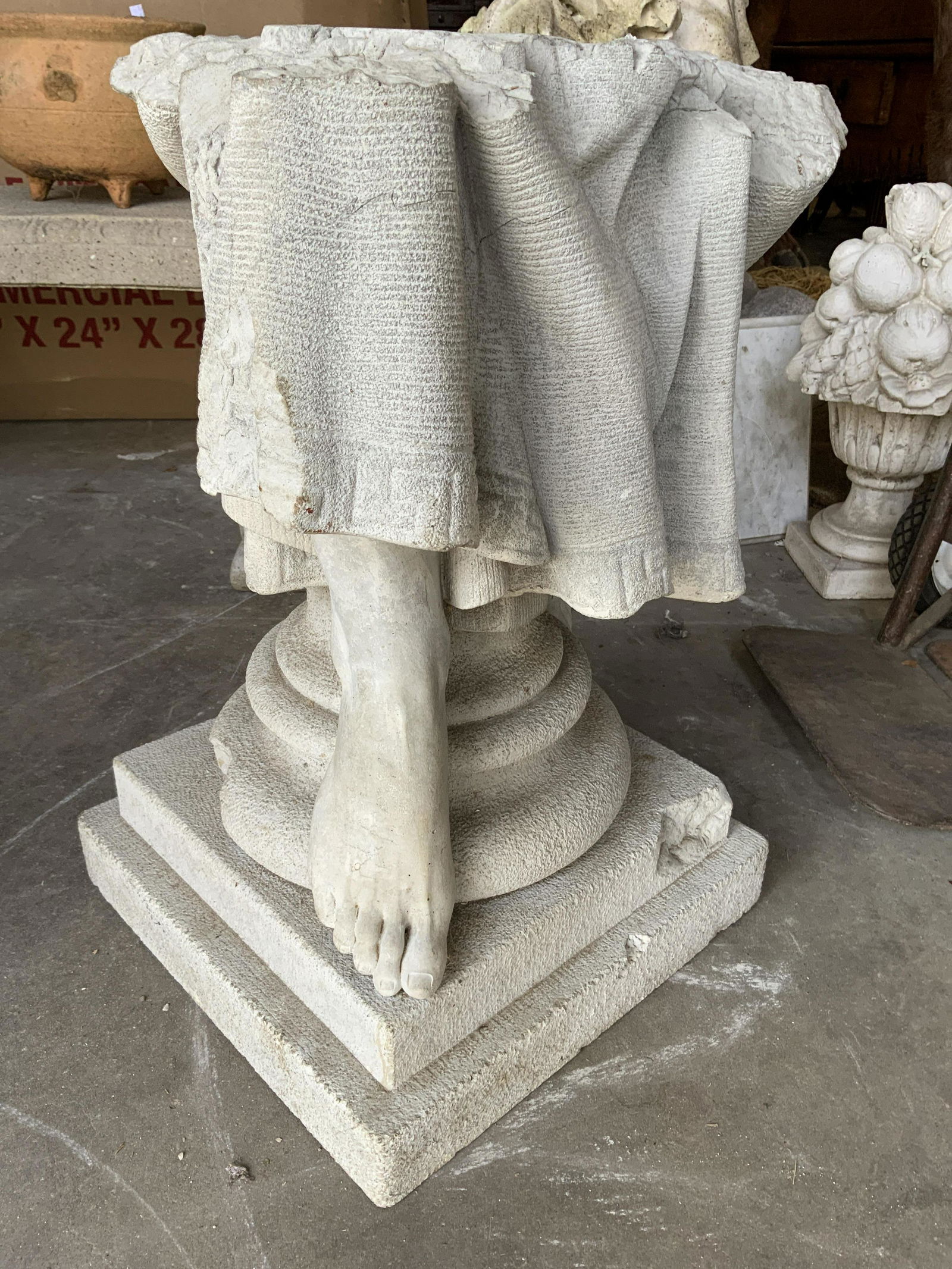 Cement Garden Statuary Lawn Ornament Segment (1 of 9)