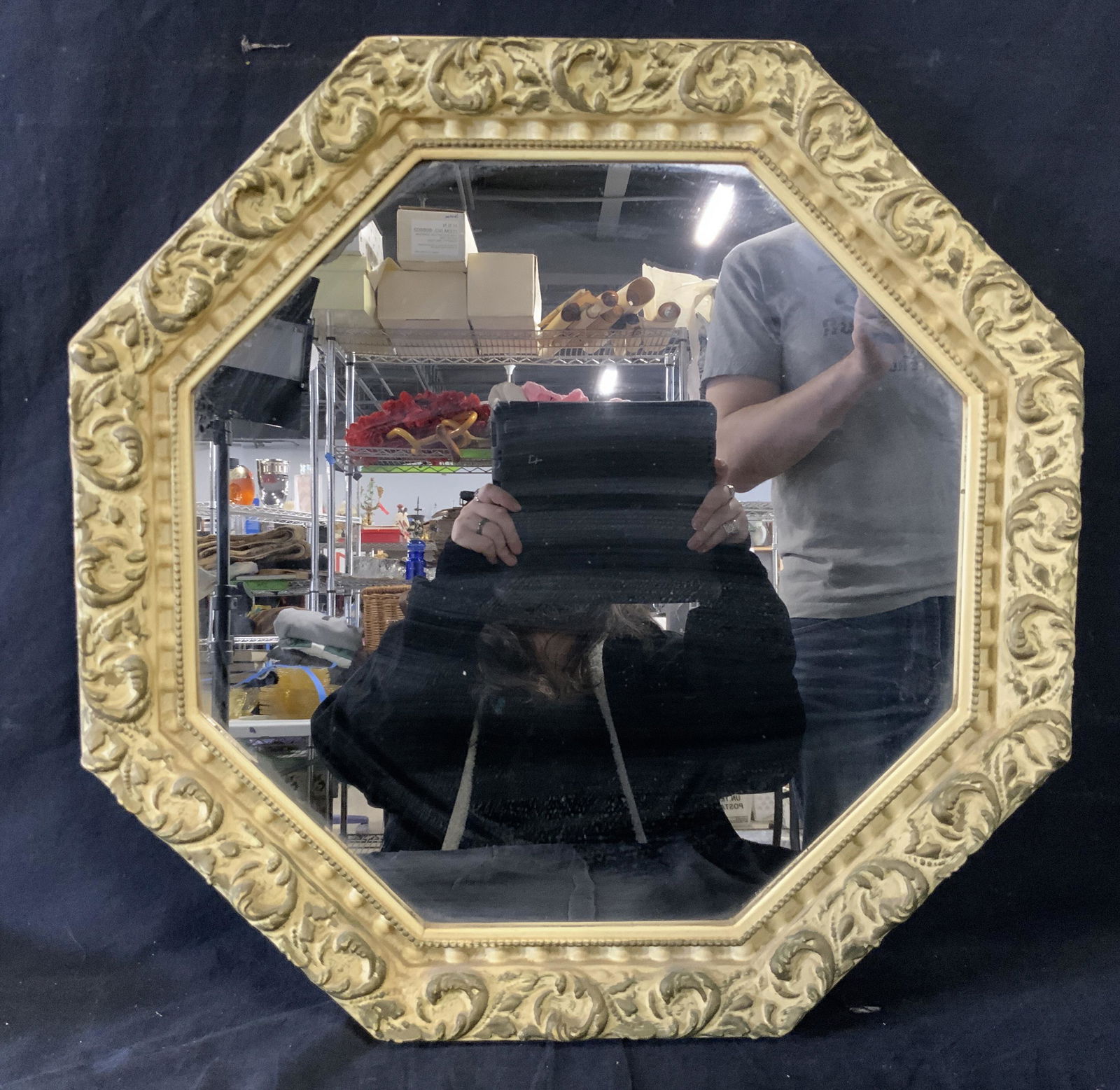 Composite Framed Octagonal Mirror (1 of 6)