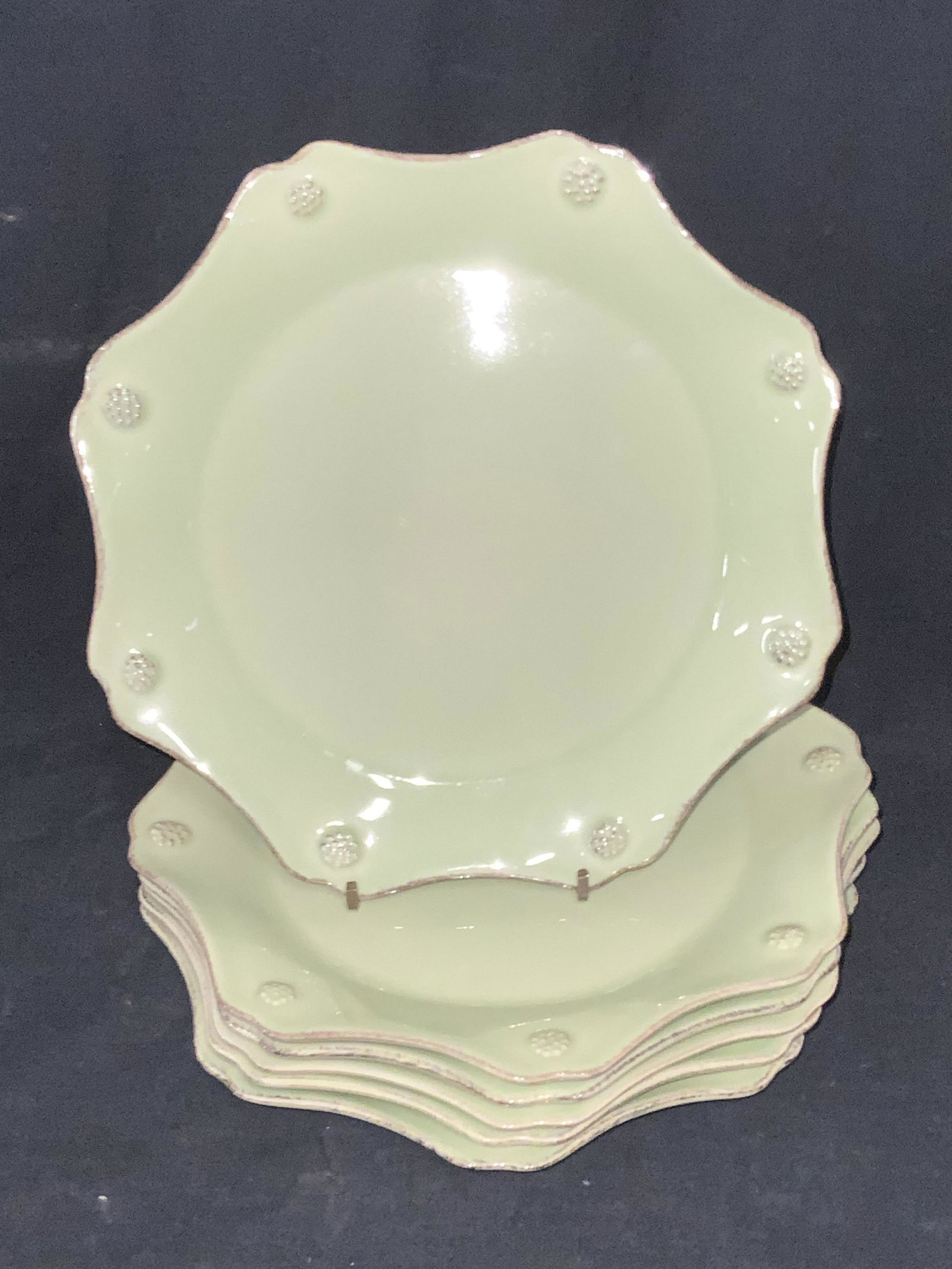 Set 6 Ceramic JULISKA Signed Berry & Thread Plates (1 of 9)