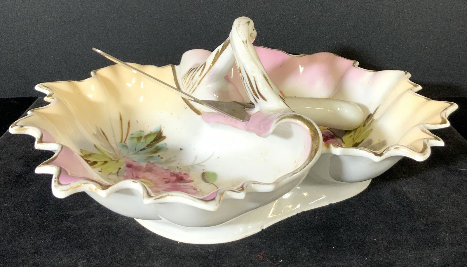 Set 2 Signed Vintage Floral Porcelain Serverware (1 of 11)
