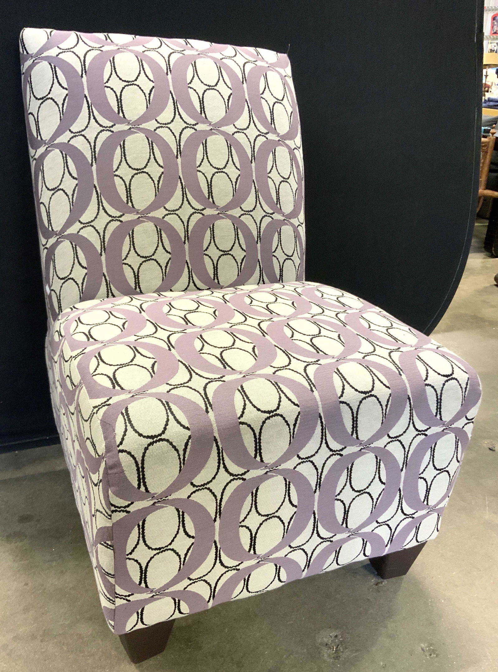Upholstered Footed Armless Living Room Chair (1 of 8)