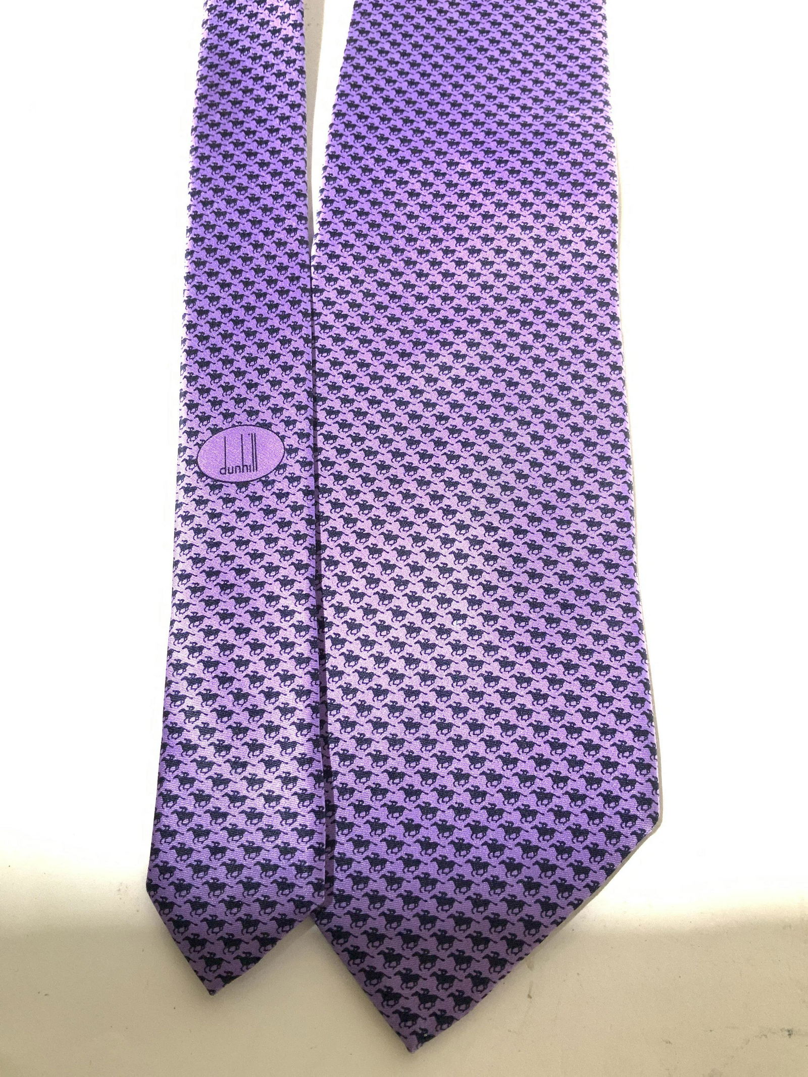 Dunhill Racehorse Motif Silk Tie, Italy (1 of 5)
