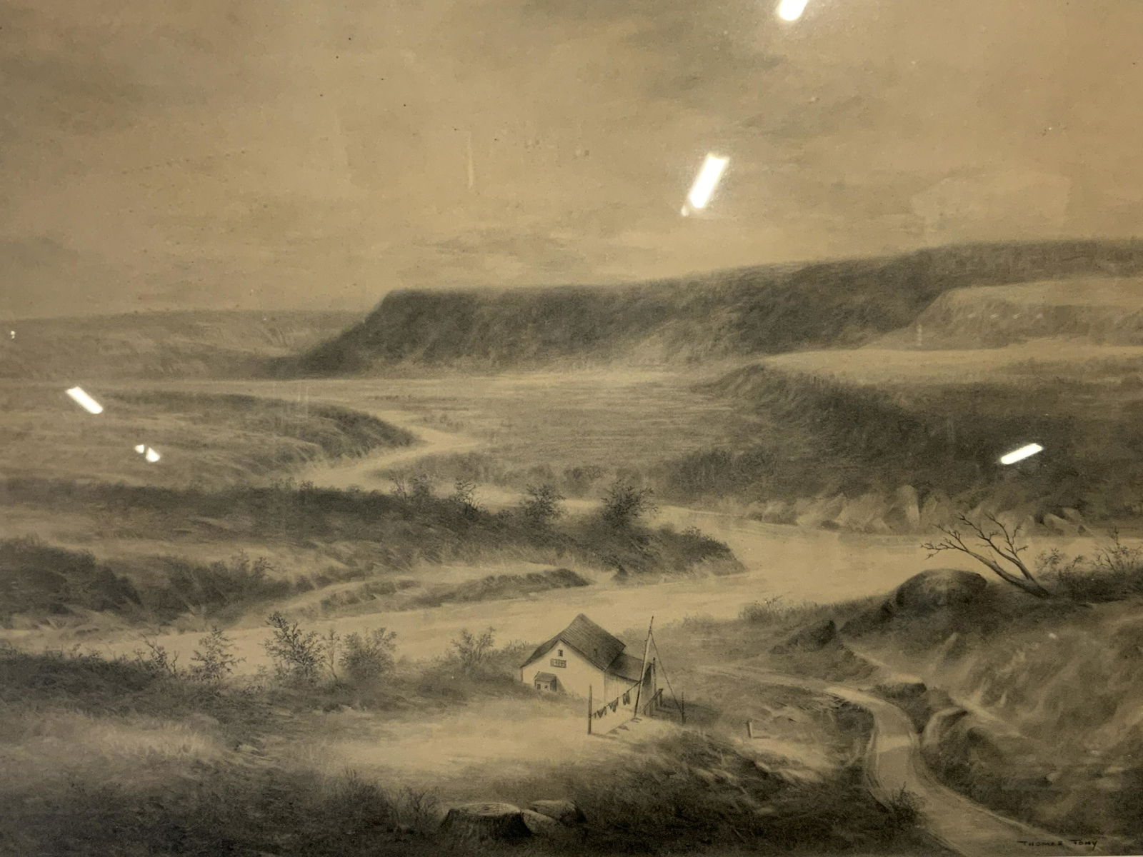 THOMAS TONY Signed Lithograph Landscape (1 of 8)