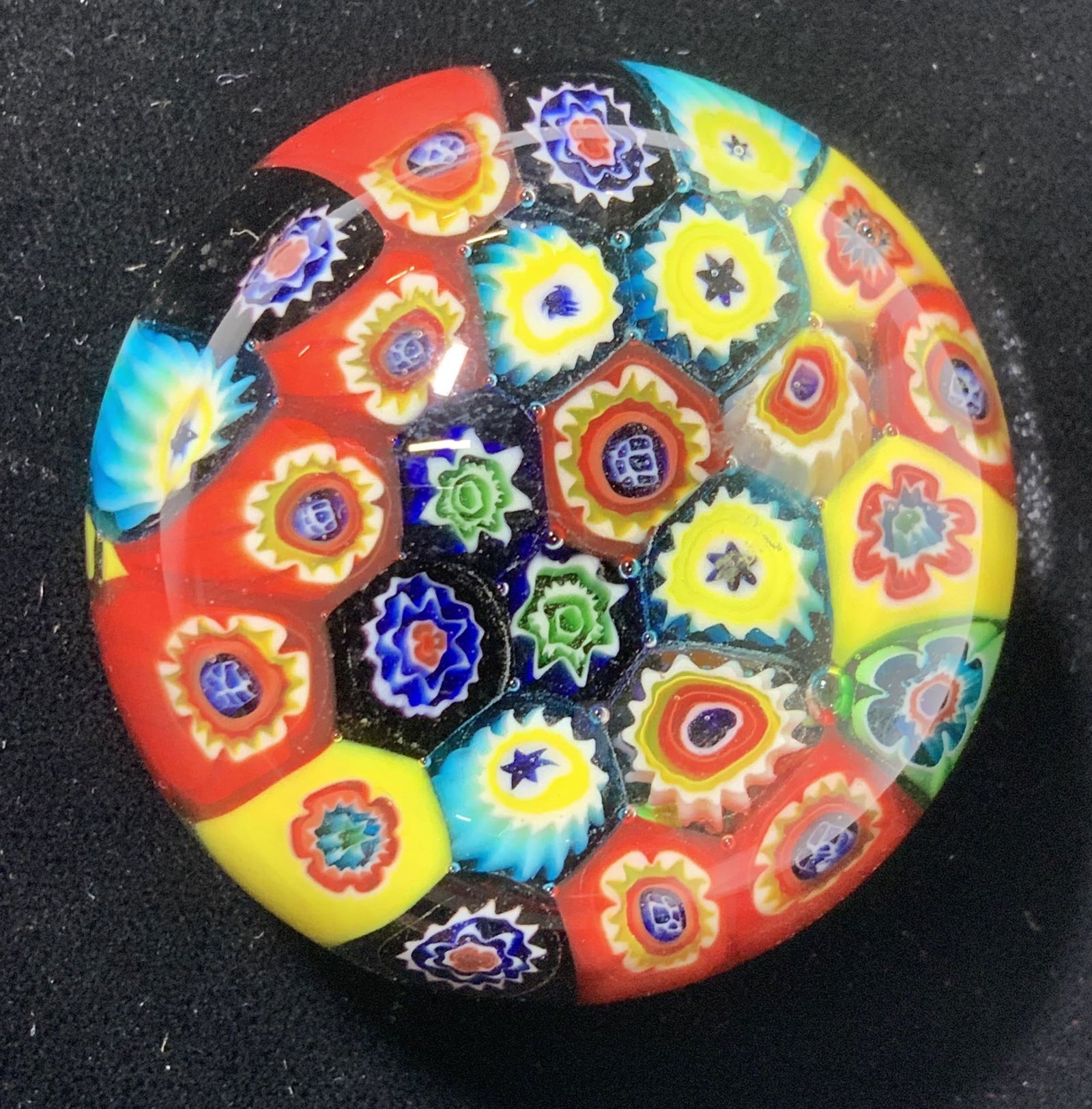 Murano Millefiori Glass Paperweight, Vintage (1 of 5)