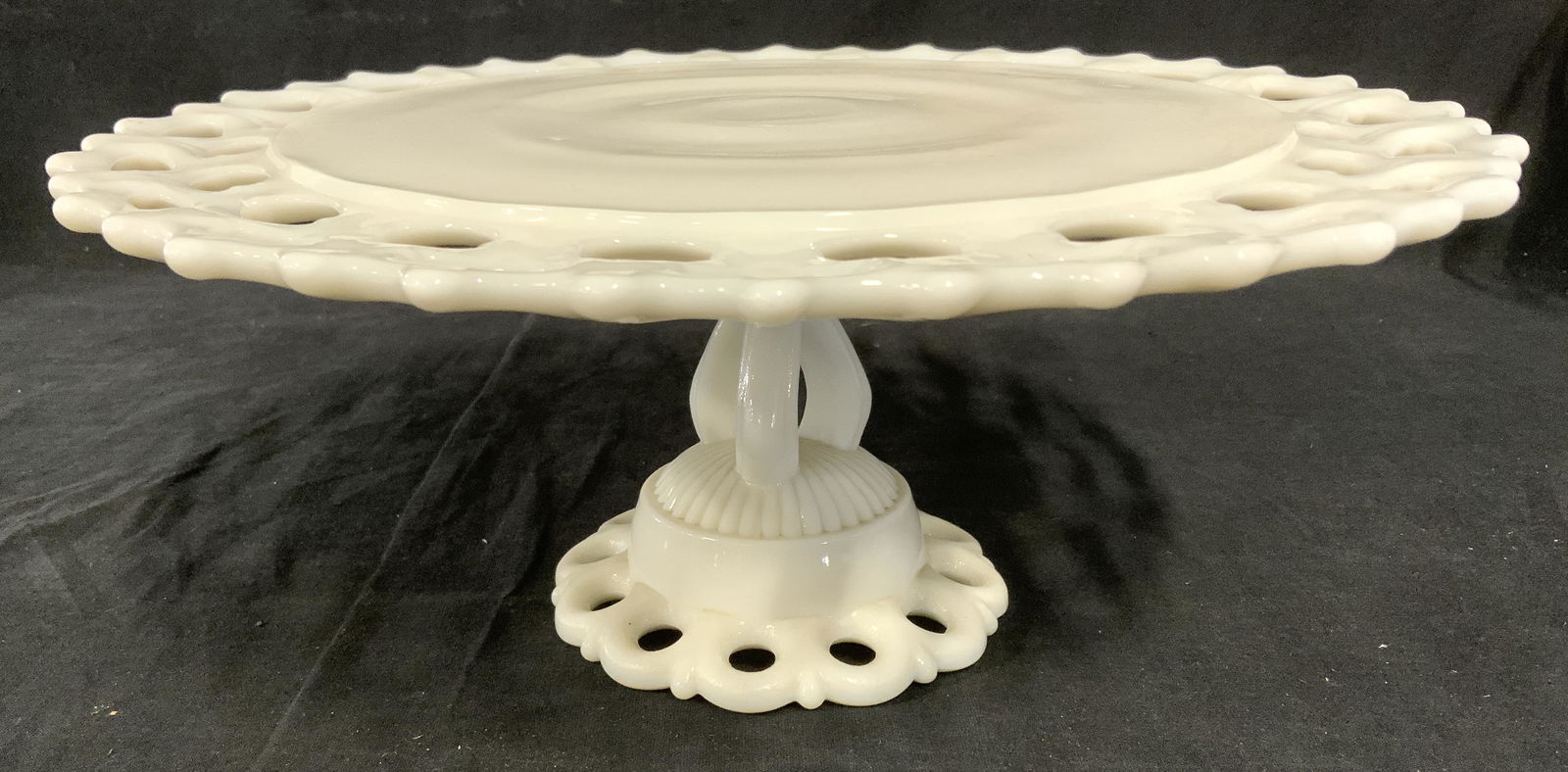 Vintage Milk Glass Pedestal Dish (1 of 6)
