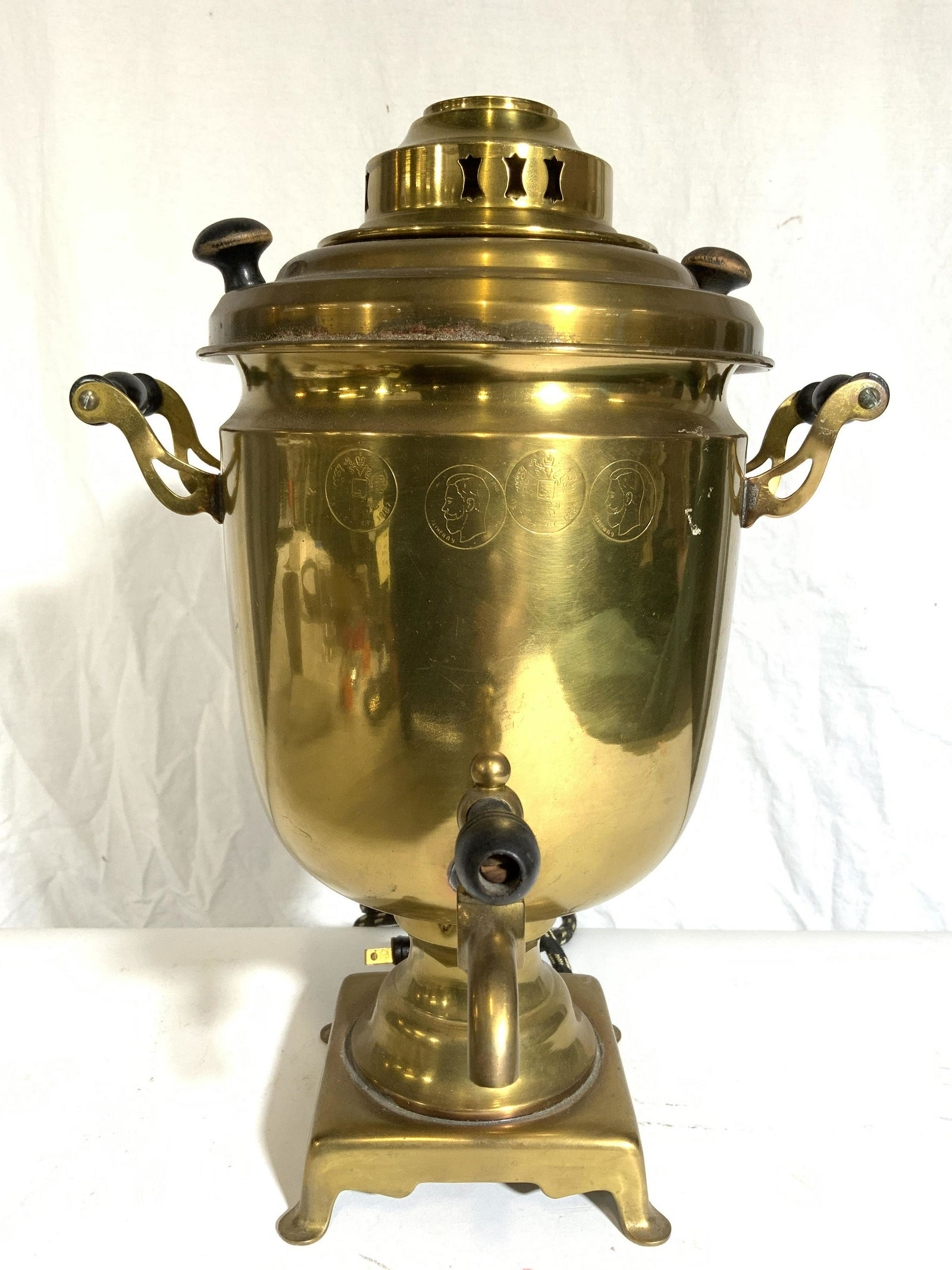 Lot 2 Brass Samovar & Tray (1 of 9)