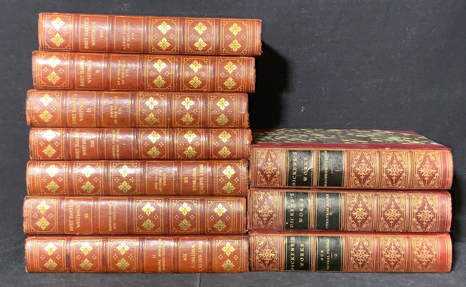 Lot 10 Antique DICKENS & BRET HARTE Books (1 of 10)