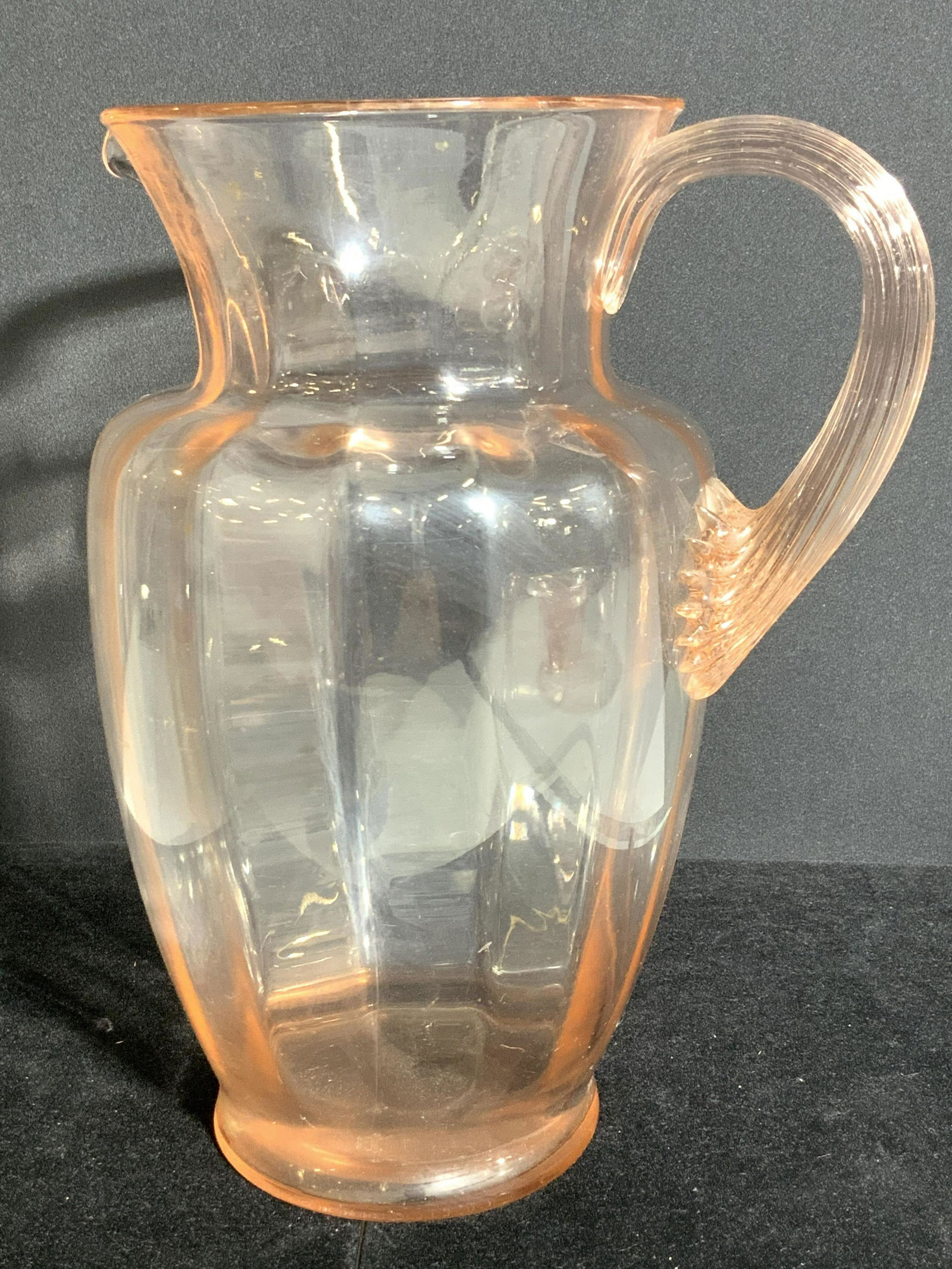 Pink Depression Glass Water Pitcher (1 of 5)