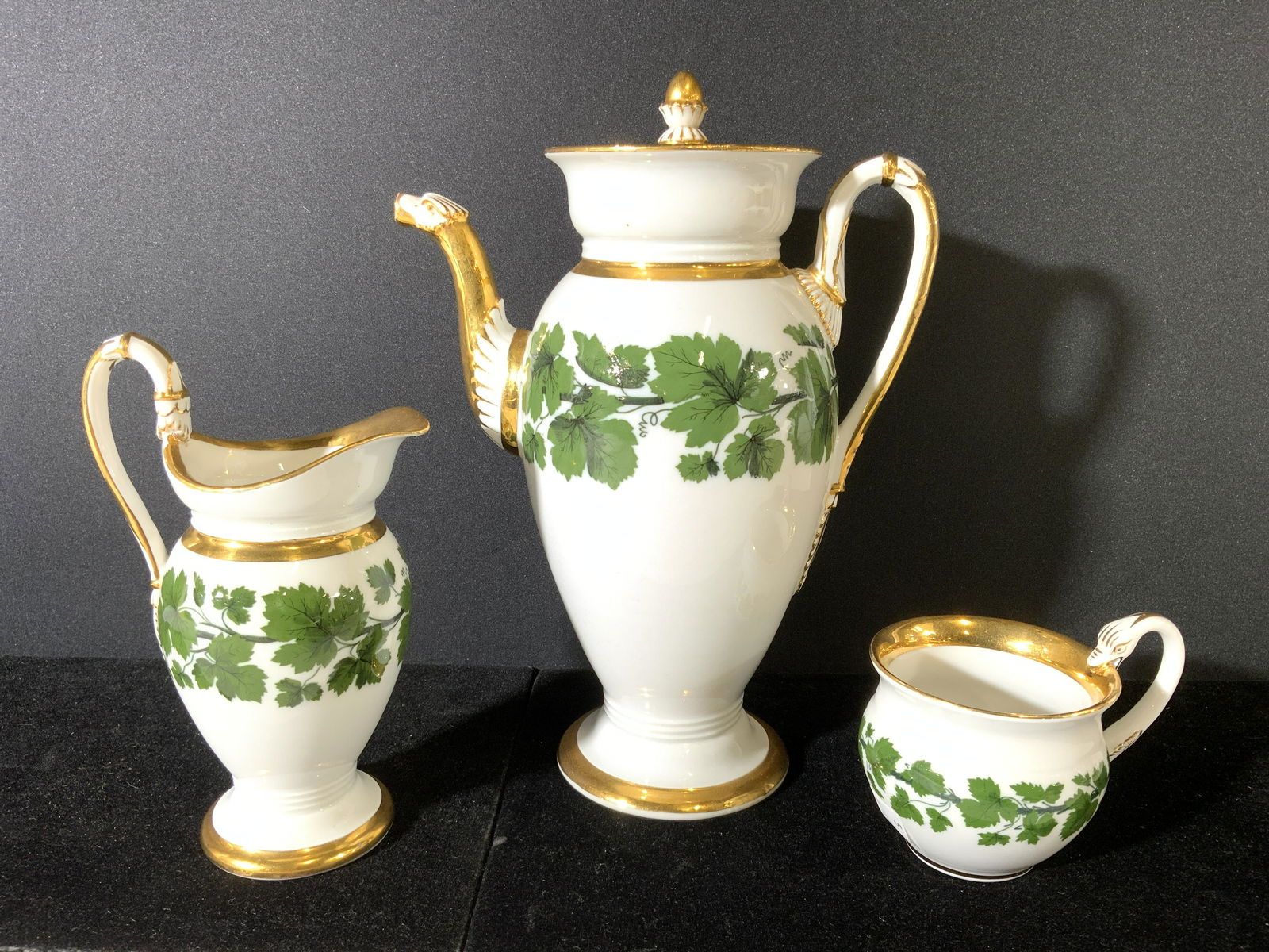 Lot 3 MEISSEN Teapot, Teacup, & Creamer (1 of 8)