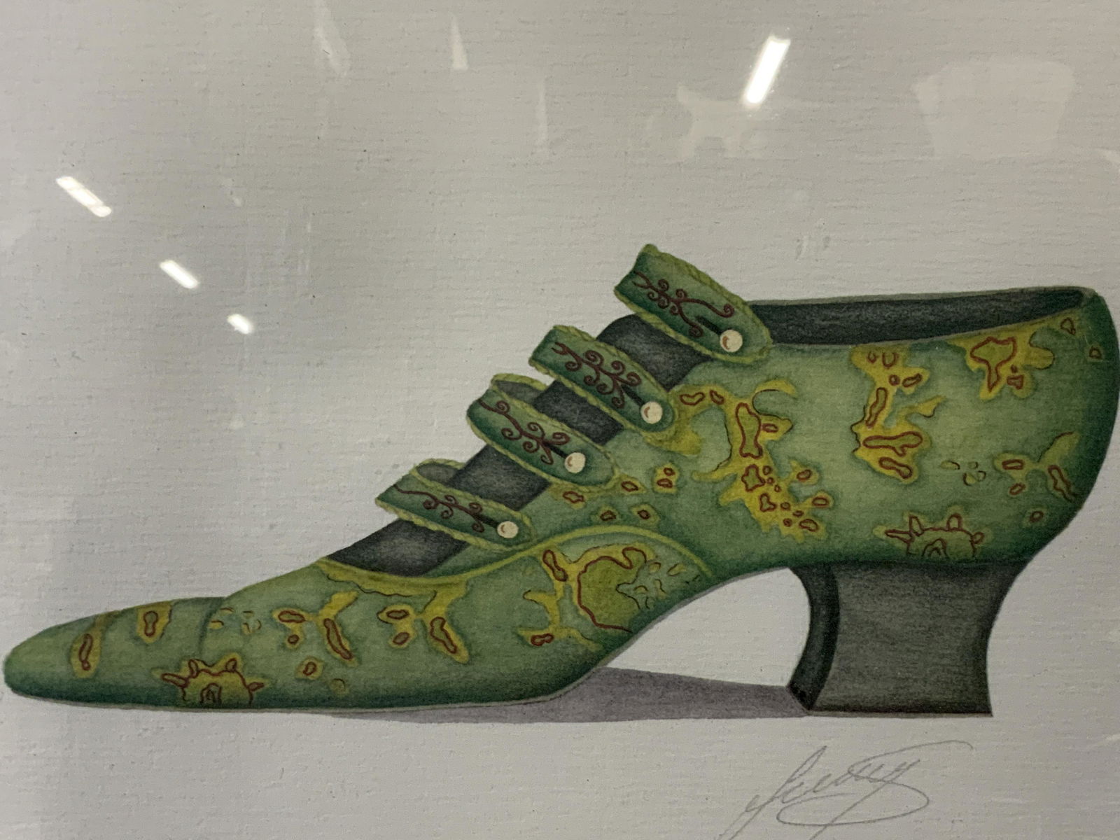 Signed Lithograph of Green Shoe (1 of 6)