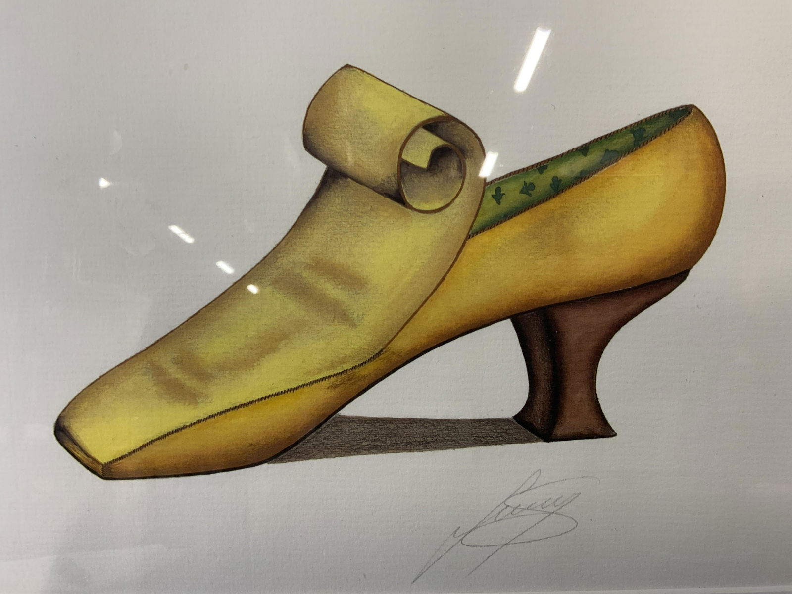 Signed Lithograph of Yellow Shoe (1 of 7)