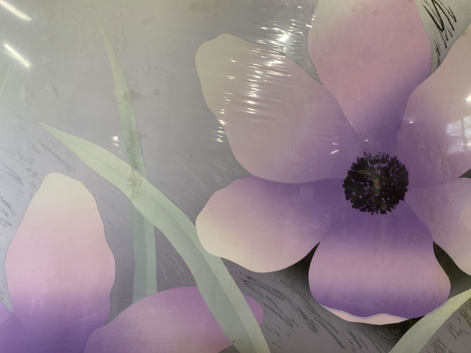 Signed Oversized Ltd Ed Floral Purple Lithograph (1 of 8)