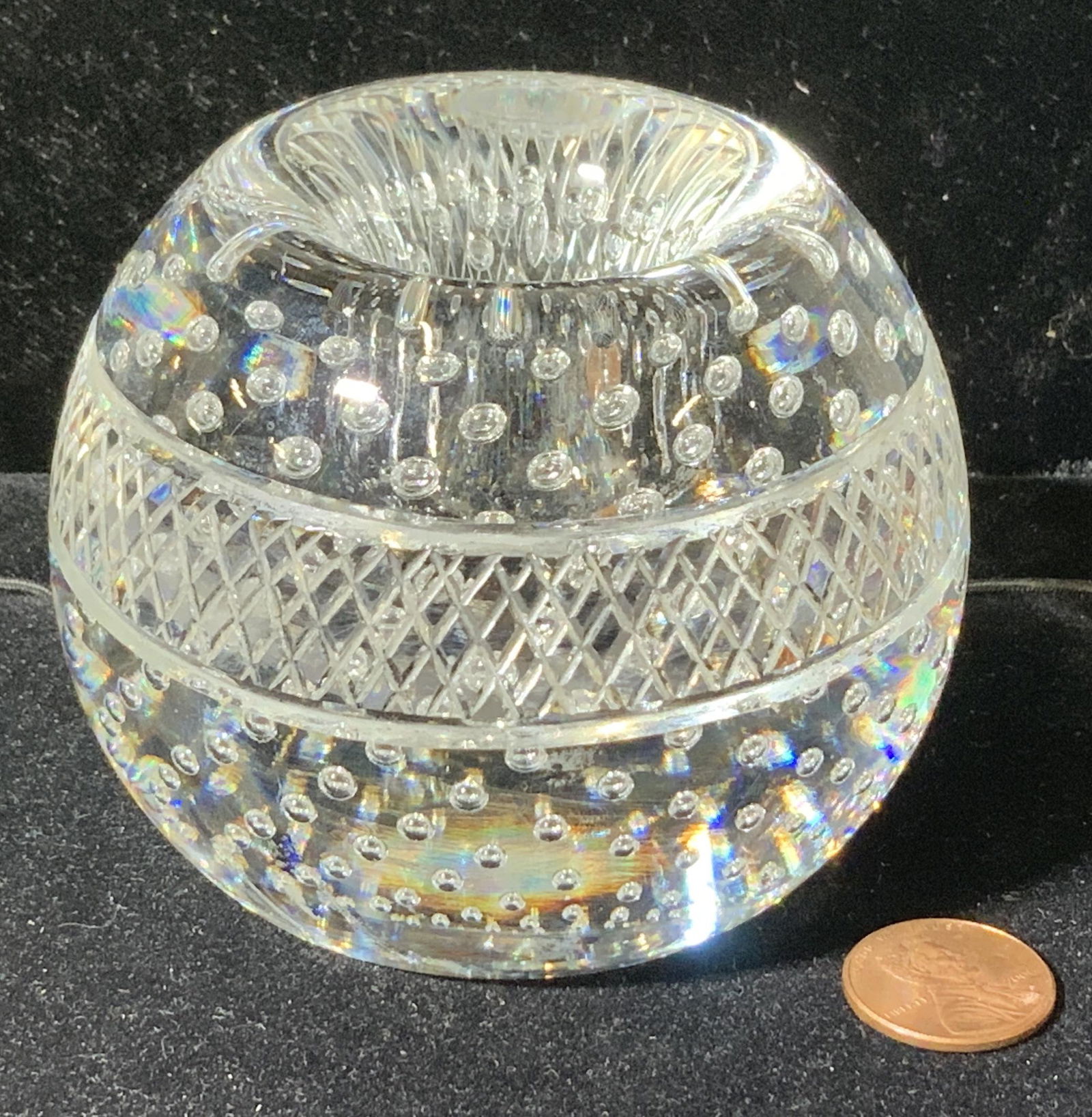 Bubble Glass Candle Holder, Webly England (1 of 5)