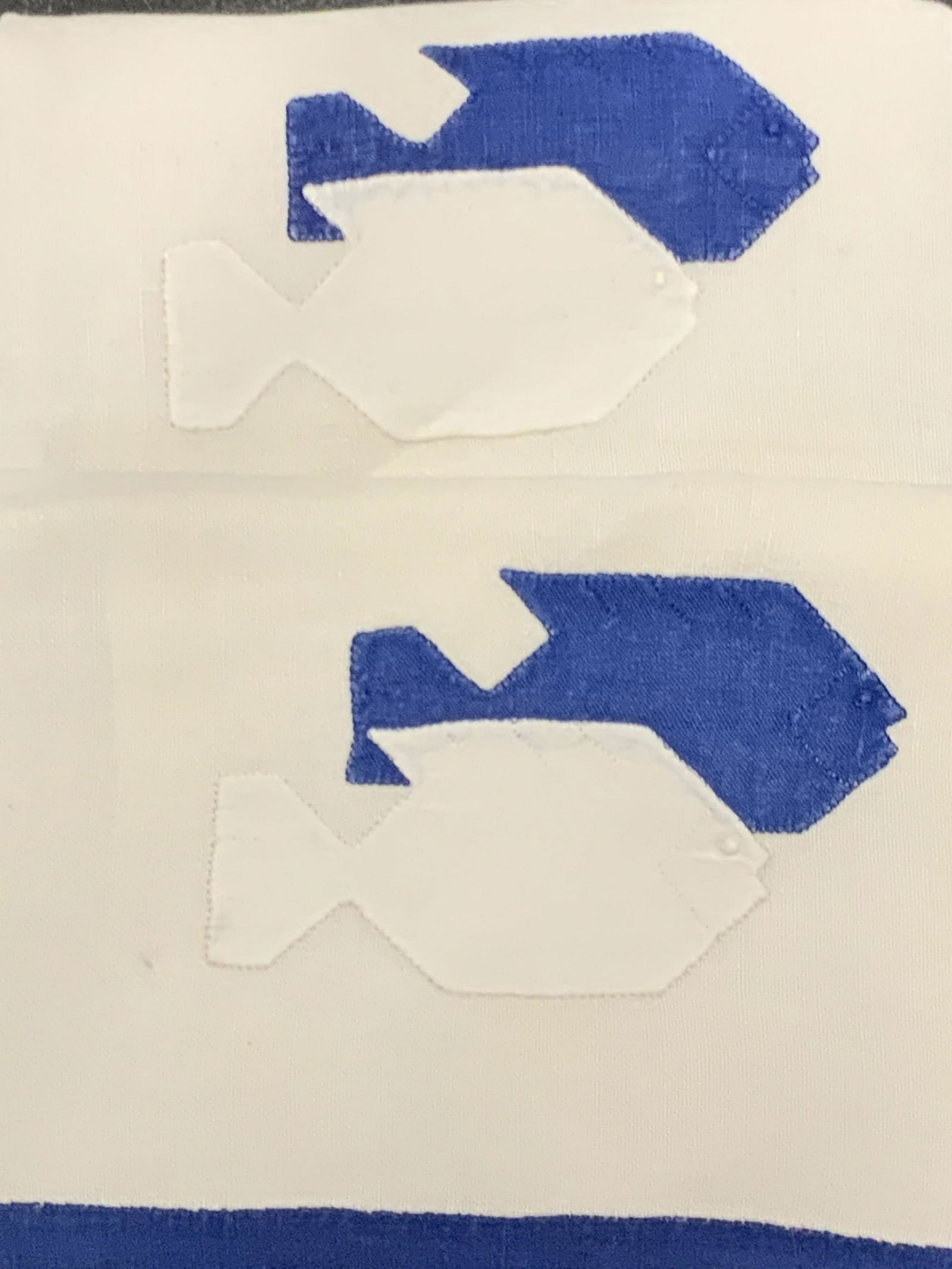 Pair Vintage Fish Motif Maritime Tea Towels (1 of 9)