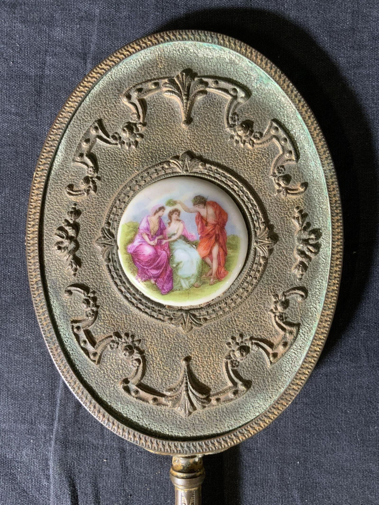 Vintage Metal Handheld Mirror (1 of 7)