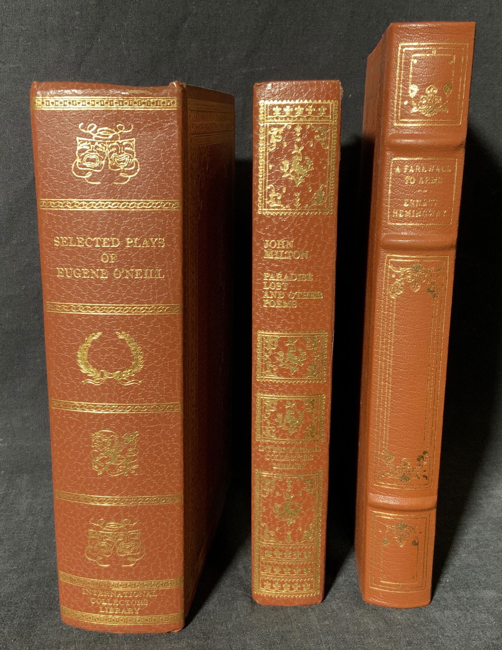 Group Lot 3 Partially Leather Bound Vintage Books (1 of 6)