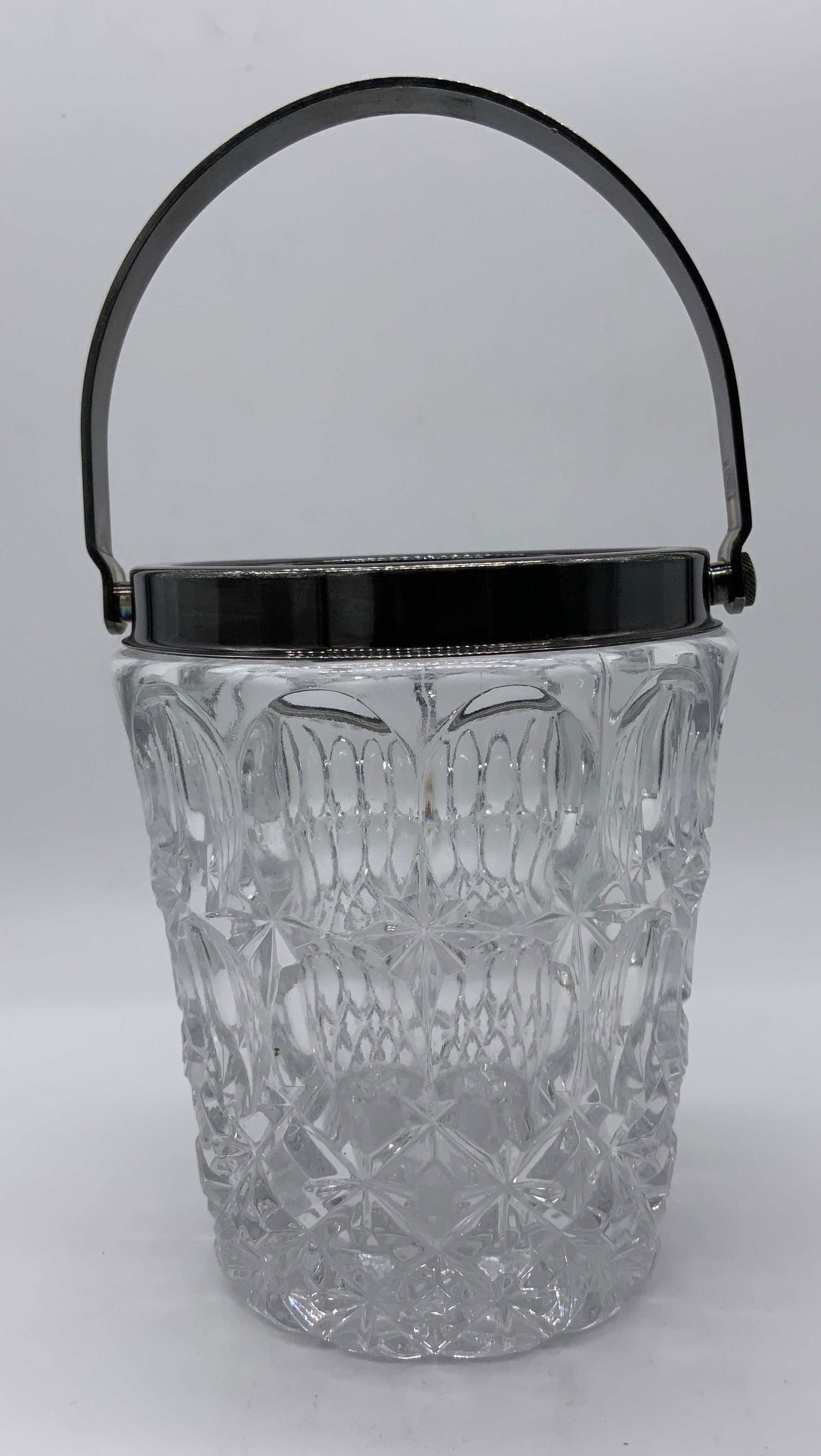 WILLIAM ADAMS Crystal Silver Plate Ice Bucket (1 of 7)