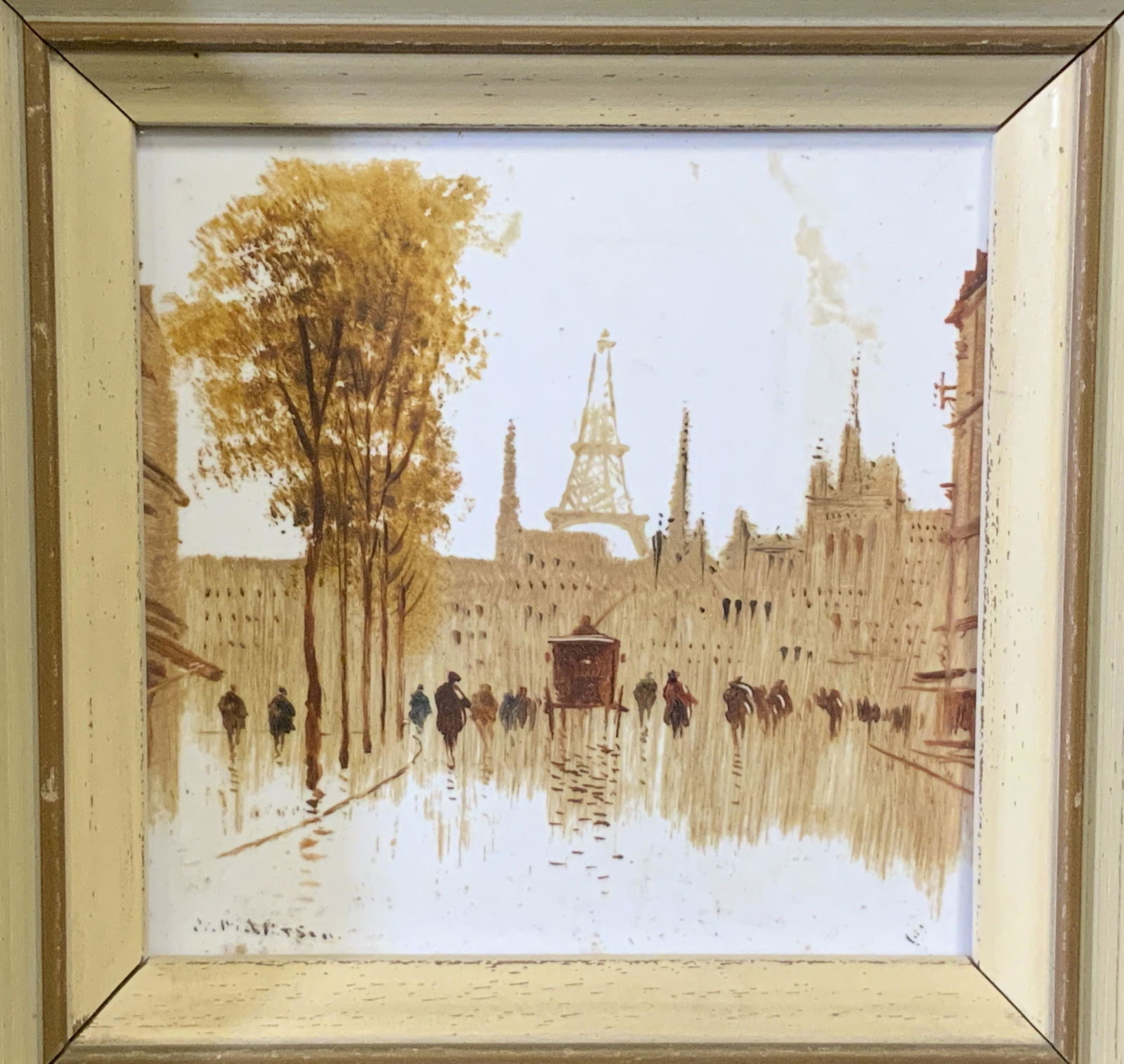 Framed Signed Hand Painted Tile (1 of 7)