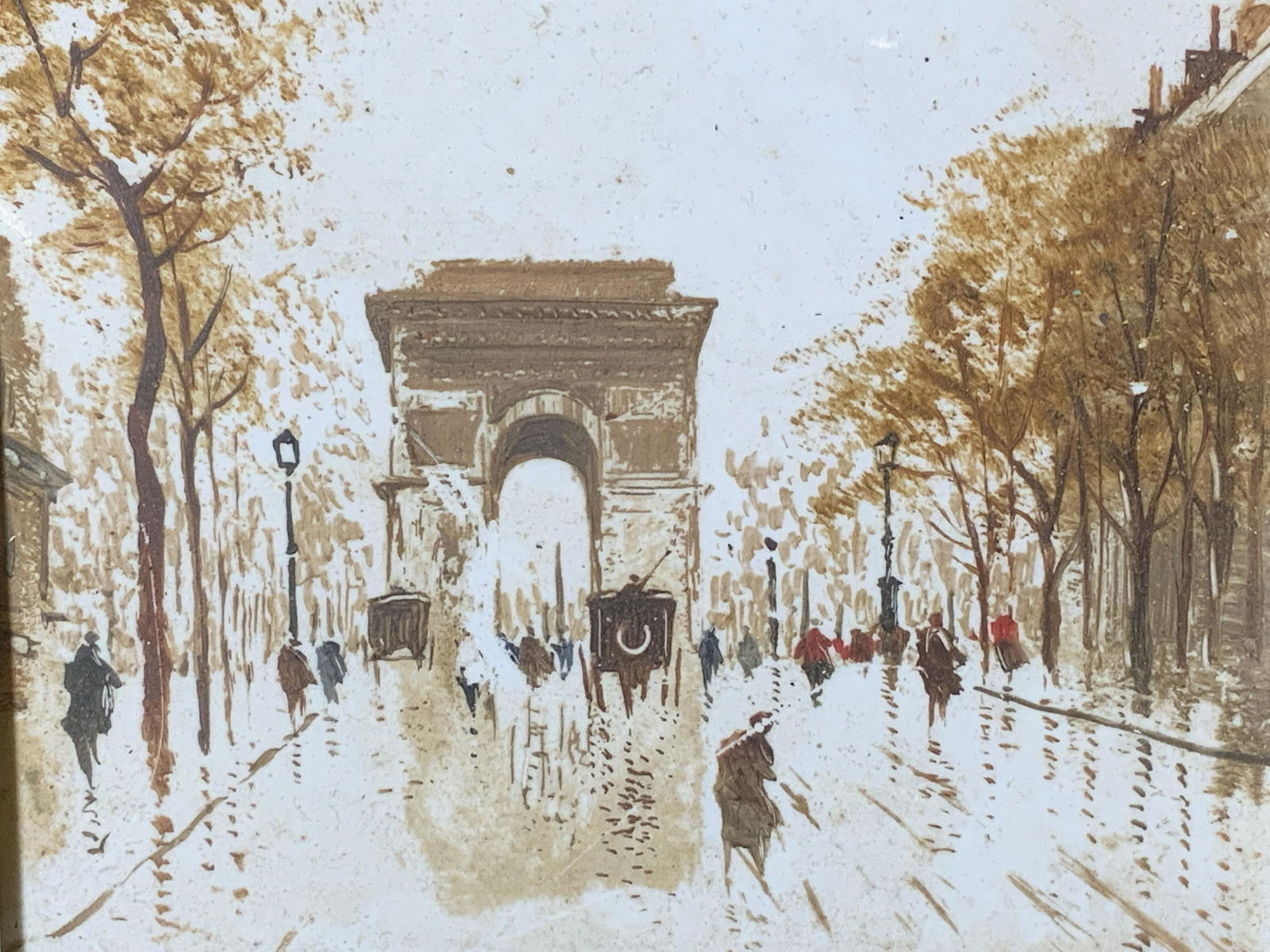 M. MARESCA Signed Hand Painted Tile (1 of 8)