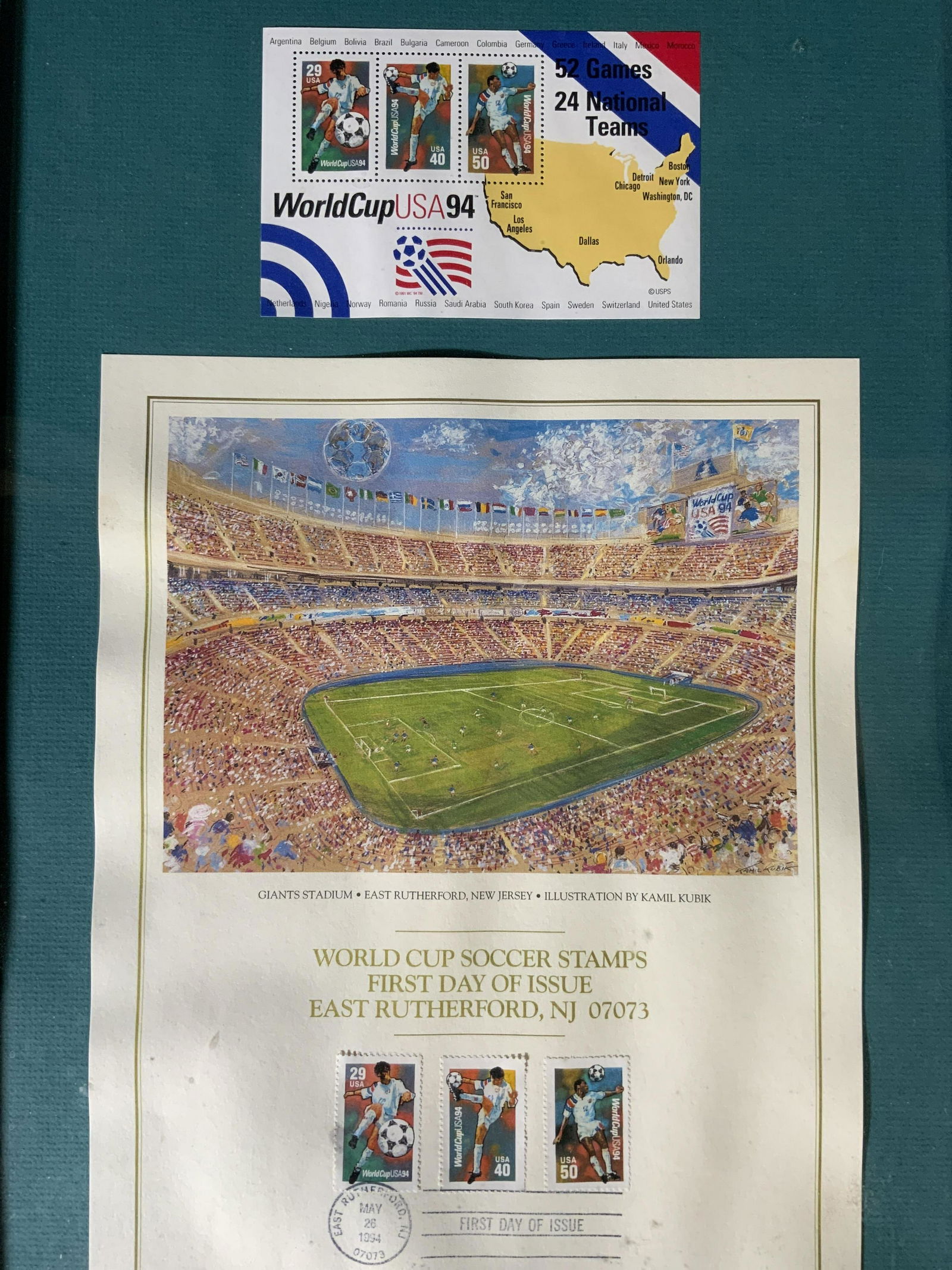 1994 World Cup Soccer Stamps (1 of 7)