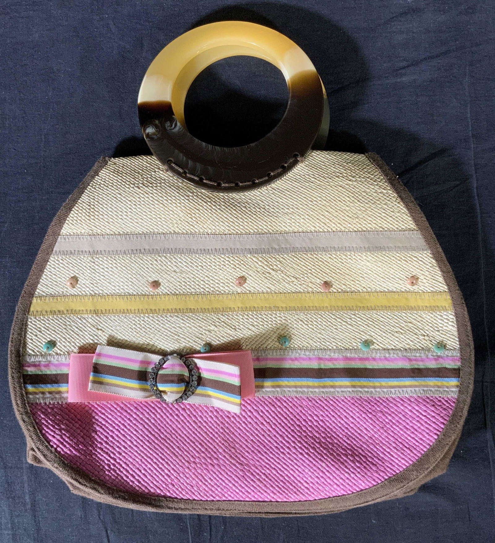 ANDREA STUART Woven Straw Bag (1 of 7)