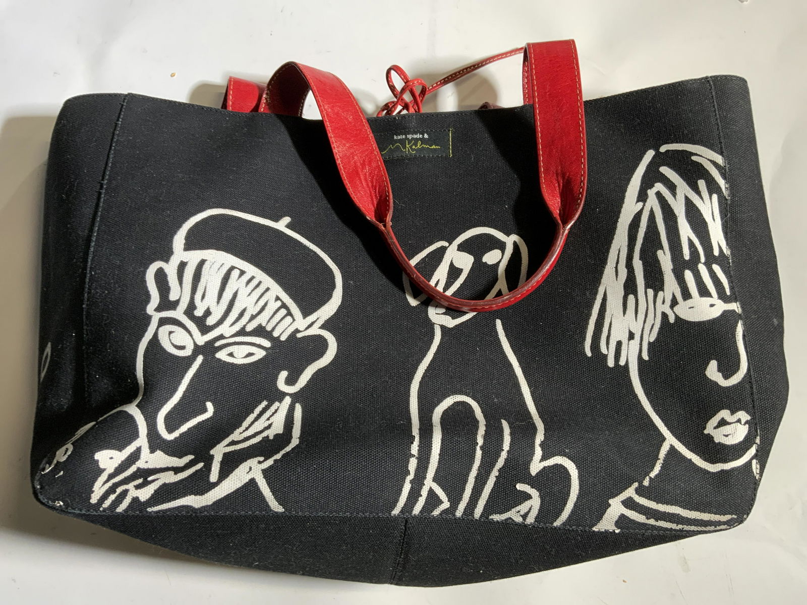 Kate spade black canvas deals tote