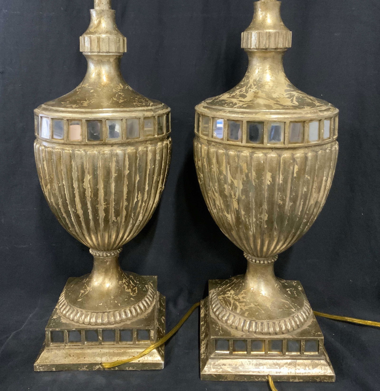 Pair Gilded Tabletop Lamps (1 of 8)
