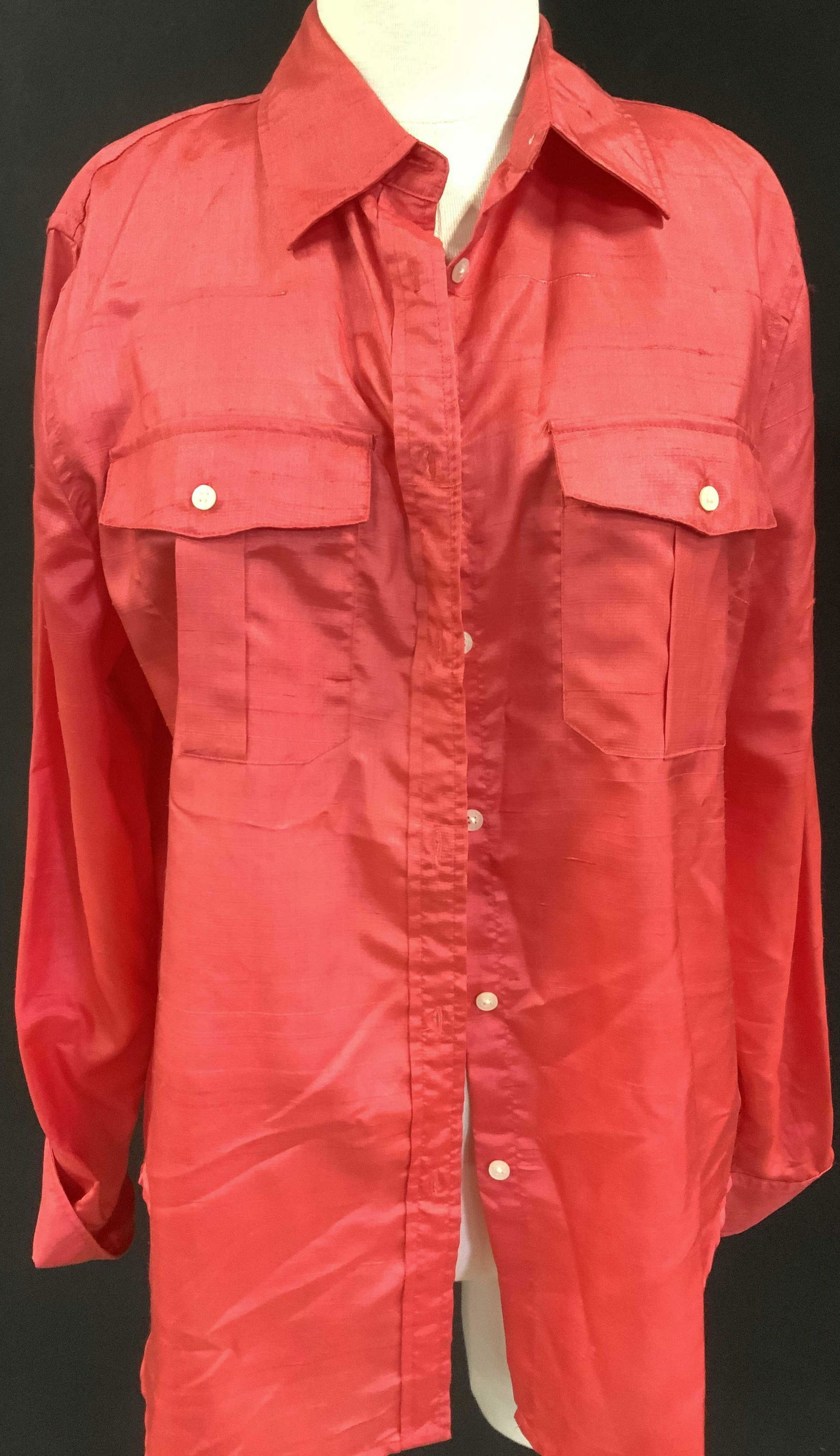 Grp 3 Ralph Lauren, Calvin Klein Silk, Cott Tops (1 of 8)