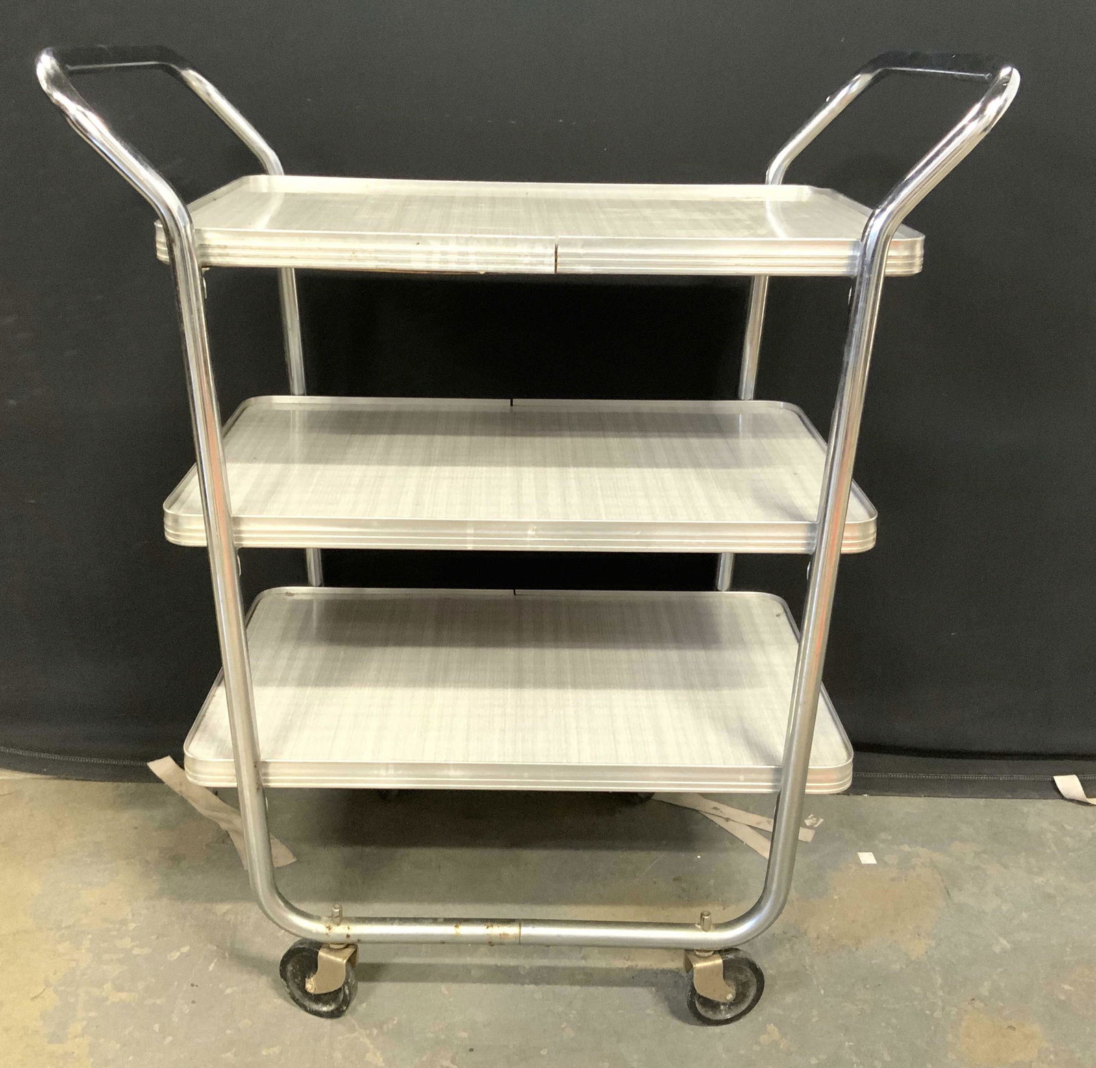 Vintage Tri Level Metal Bar Cart (1 of 8)